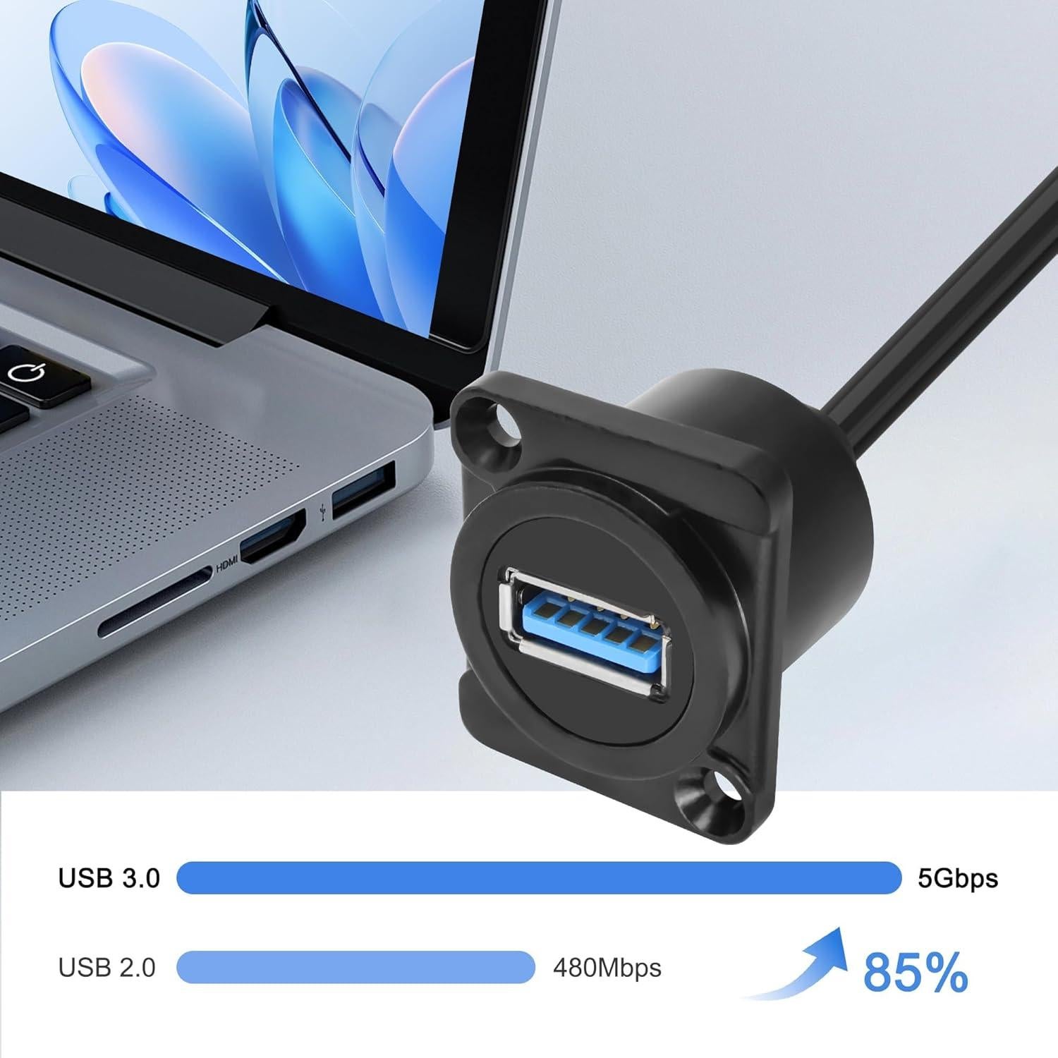 Adaptador USB 3.0 D-Type a Tipo A Hembra 1M Yingtuyou