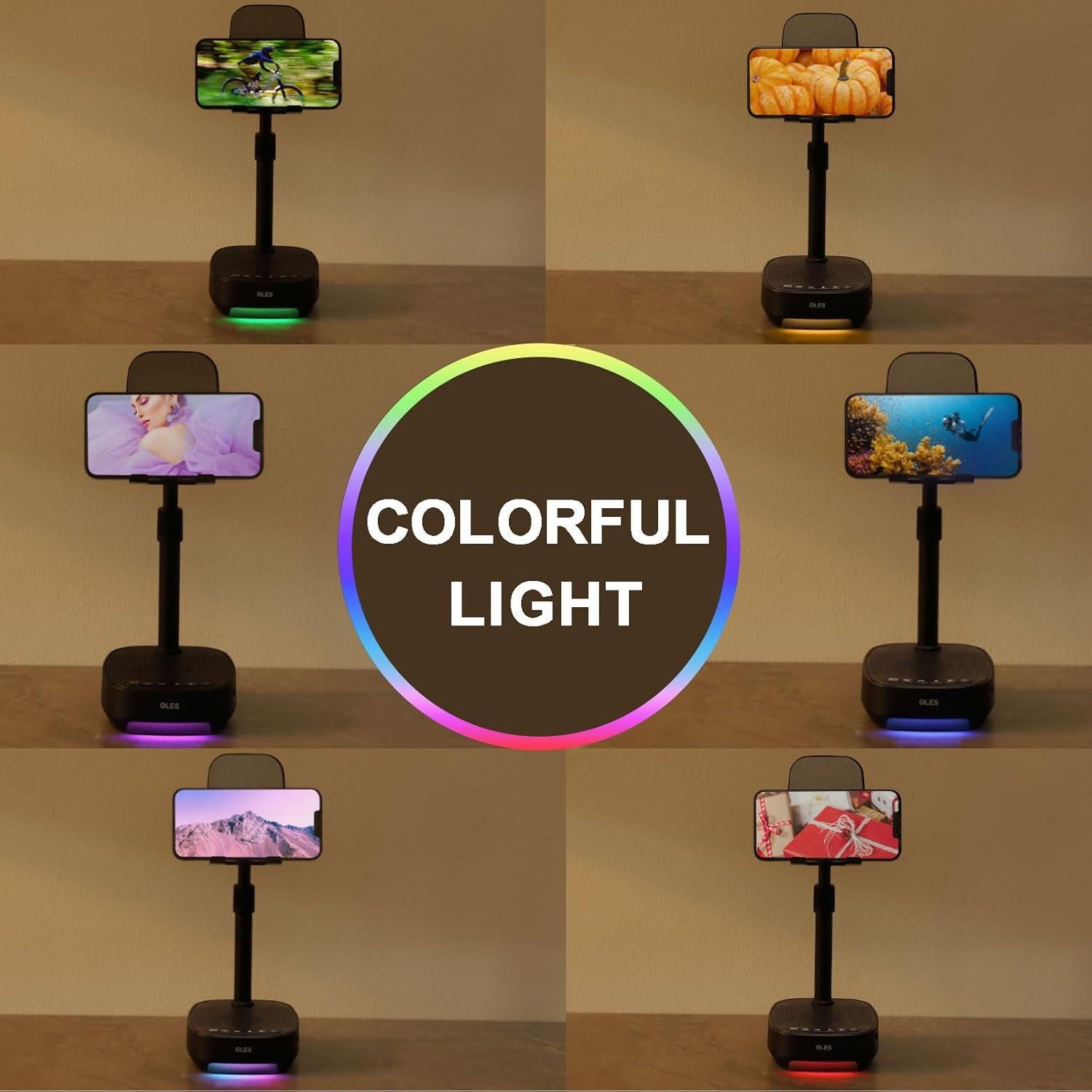 Soporte Ajustable para Teléfono Móvil OLES con Altavoz Bluetooth