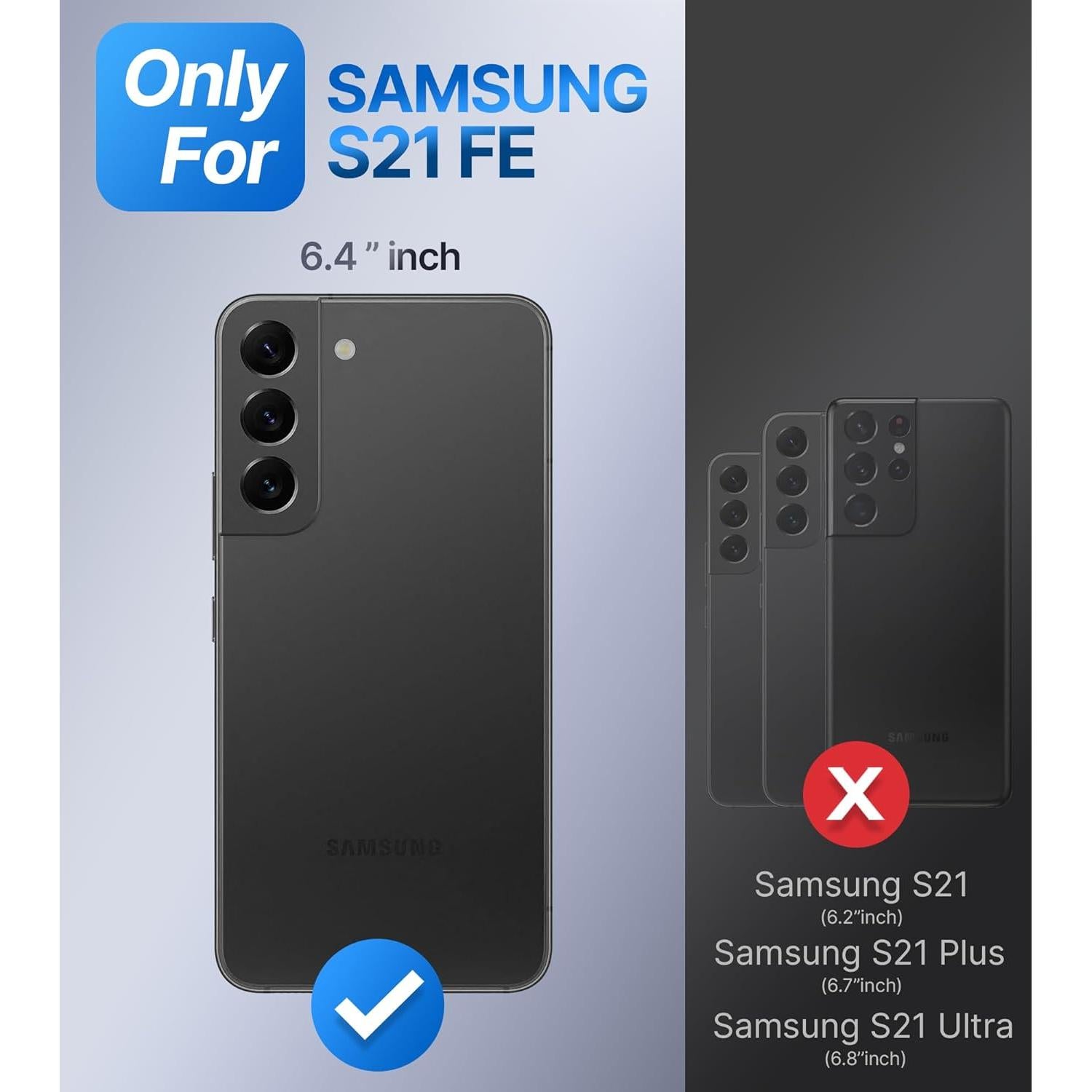 Funda Transparente Silverback para Galaxy S21 FE 5G con Soporte