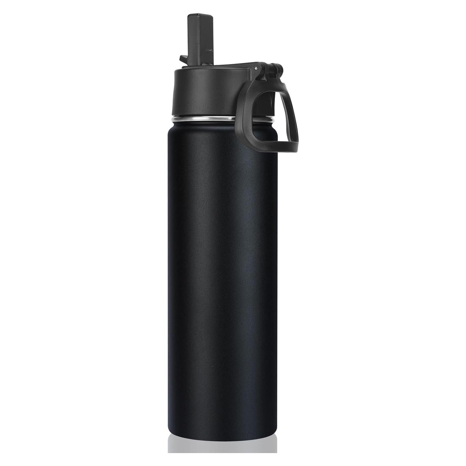 Botella de Agua Aislada Neihepal 650 ml con Tapa de Popote