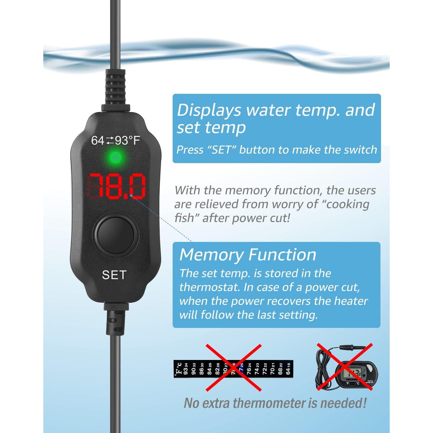 Calentador de Acuario FUMAK 25W Digital 11-19 Litros