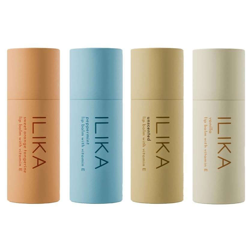 Bálsamo Labial Orgánico ILIKA - Paquete de 4 Sabores 8.5g
