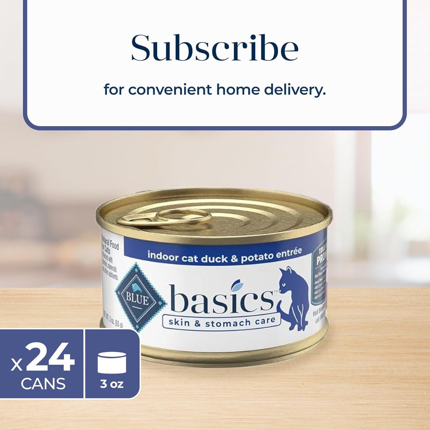 Comida Húmeda para Gatos Blue Buffalo Basics Pato 24 Latas 85g