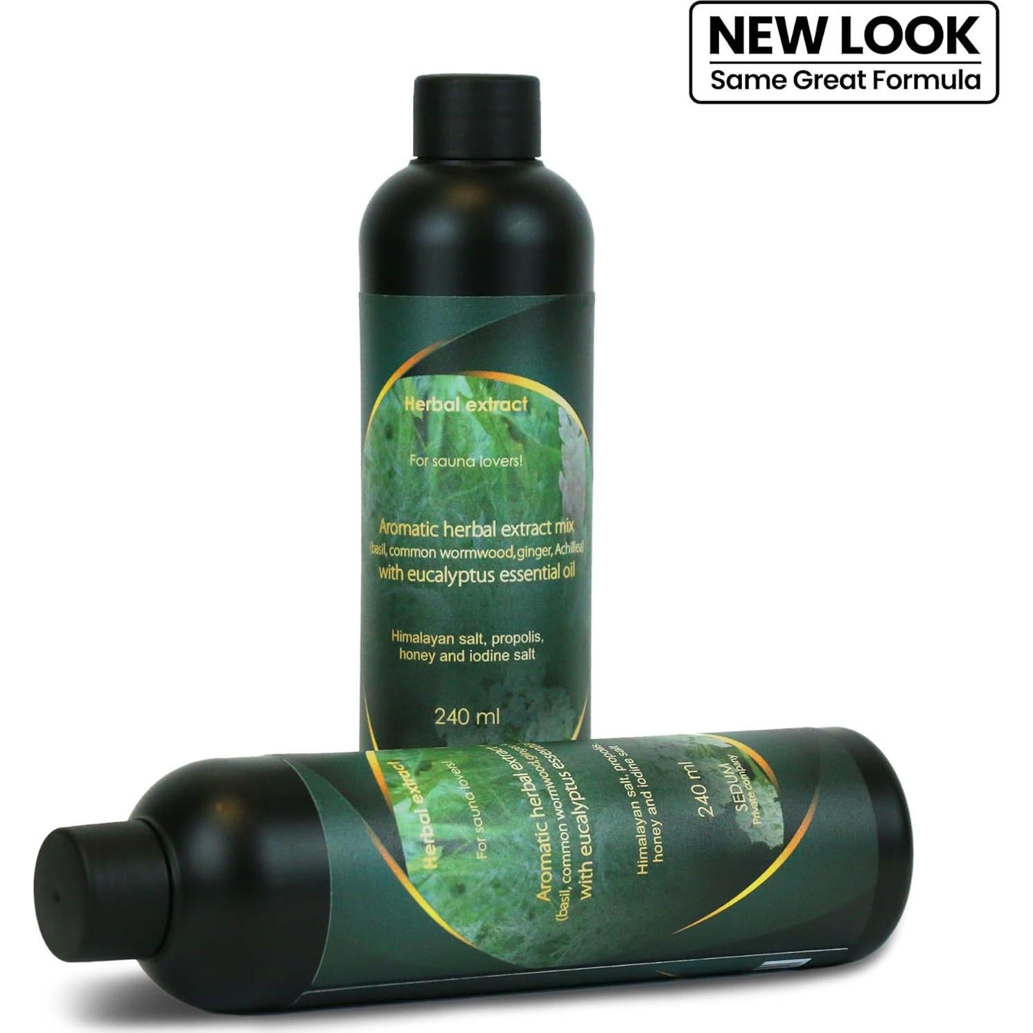 Extracto Herbal Sedum para Sauna 240ml - Albahaca, Jengibre, Eucalipto