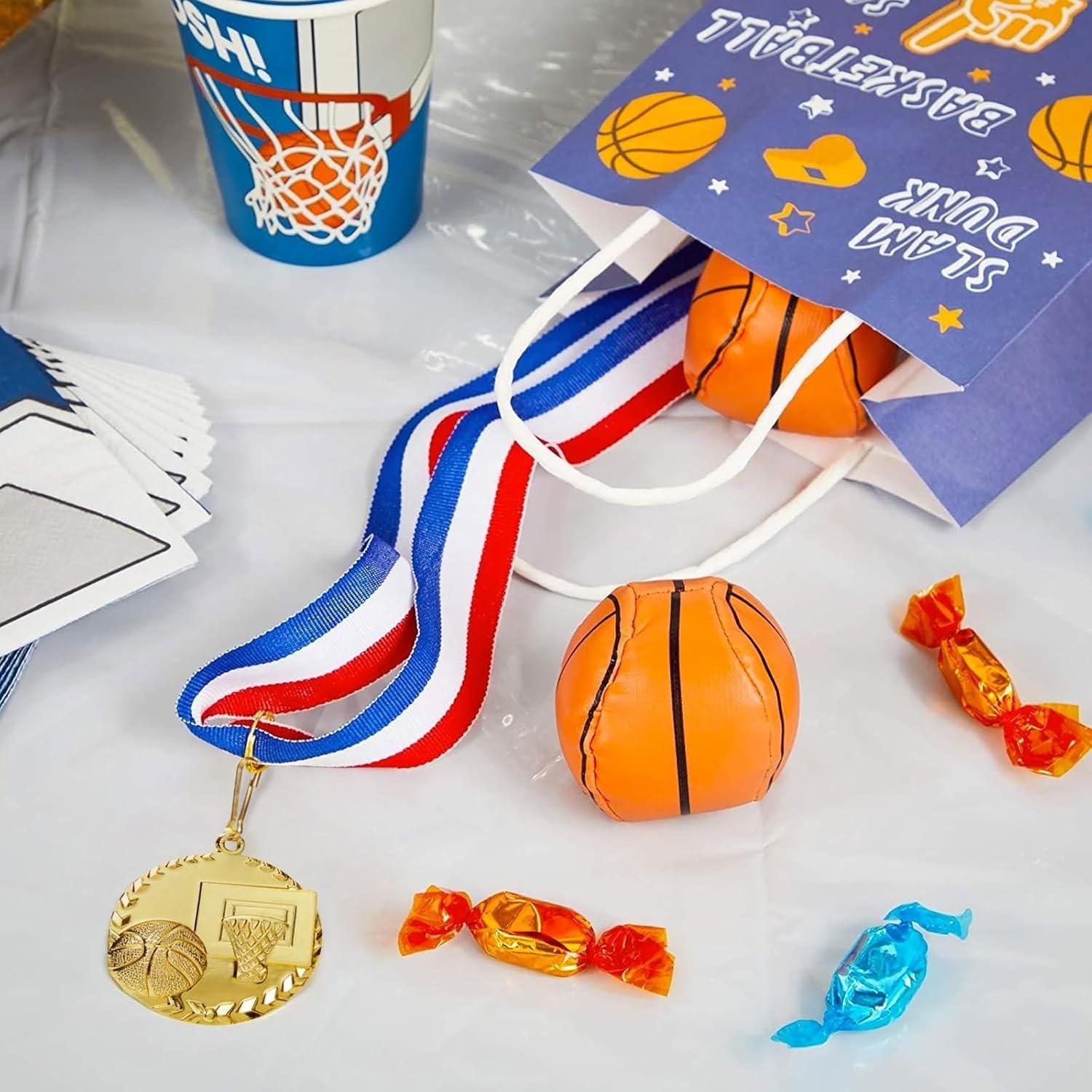 Medallas de Baloncesto Juvale - 12 Trofeos de Oro 5.08 cm