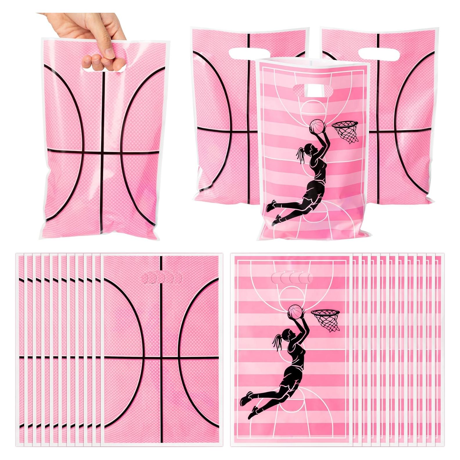 Bolsas de Favor de Fiesta Baloncesto Rosa - 50 Piezas