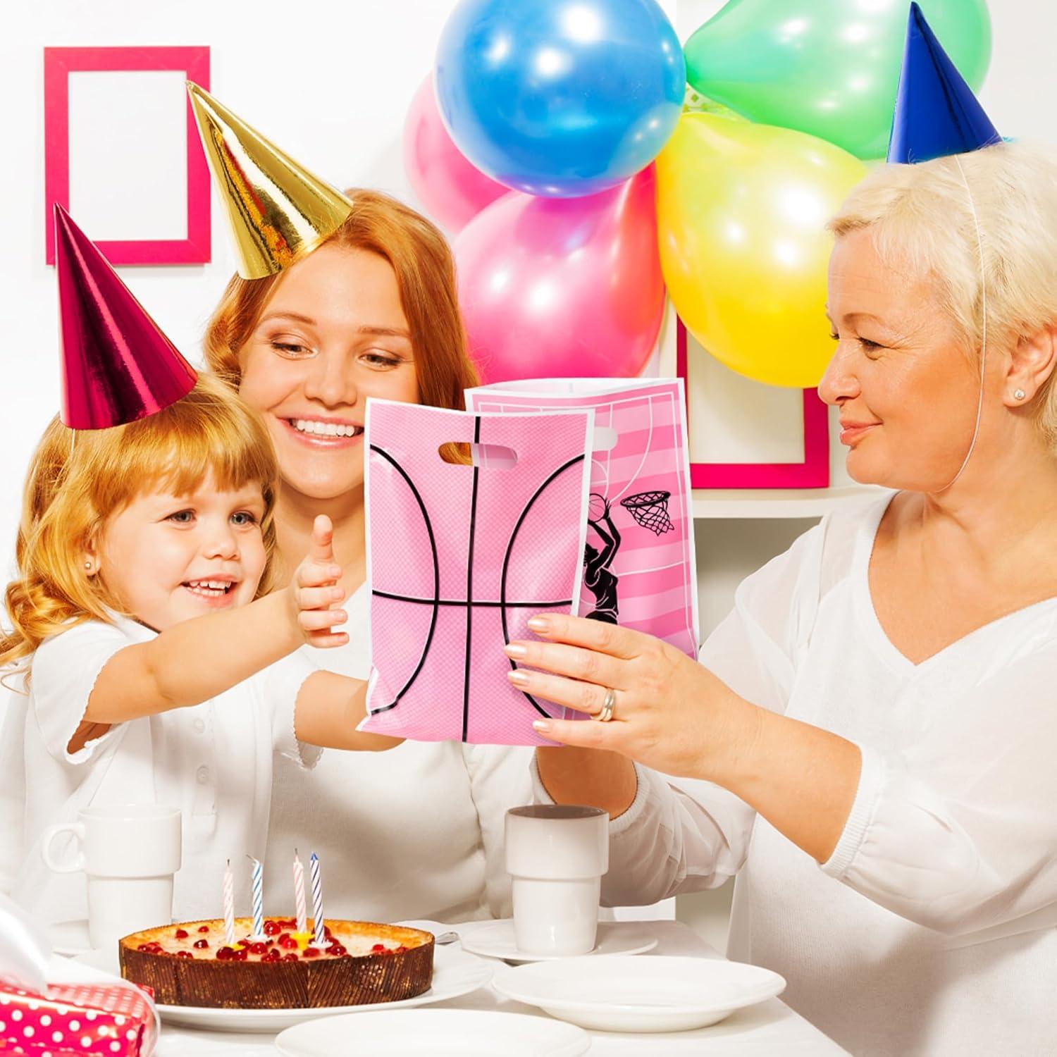 Bolsas de Favor de Fiesta Baloncesto Rosa - 50 Piezas