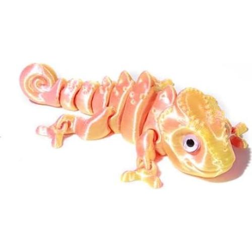 4 Piezas Camaleón Impreso en 3D Jorkei, Juguetes Antiestrés