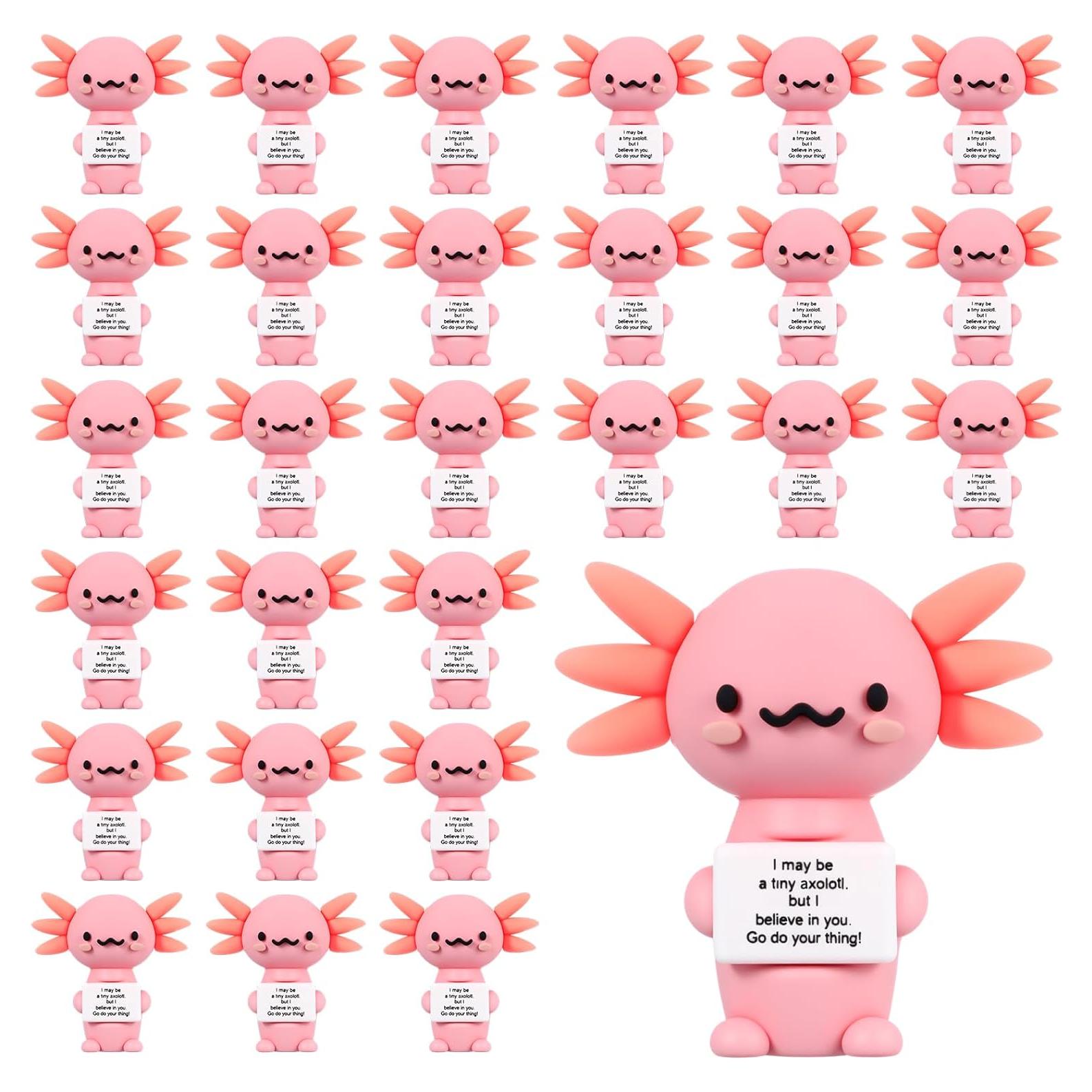 25 Mini Juguetes de Hule Axolote Gejoy - Regalos Motivacionales