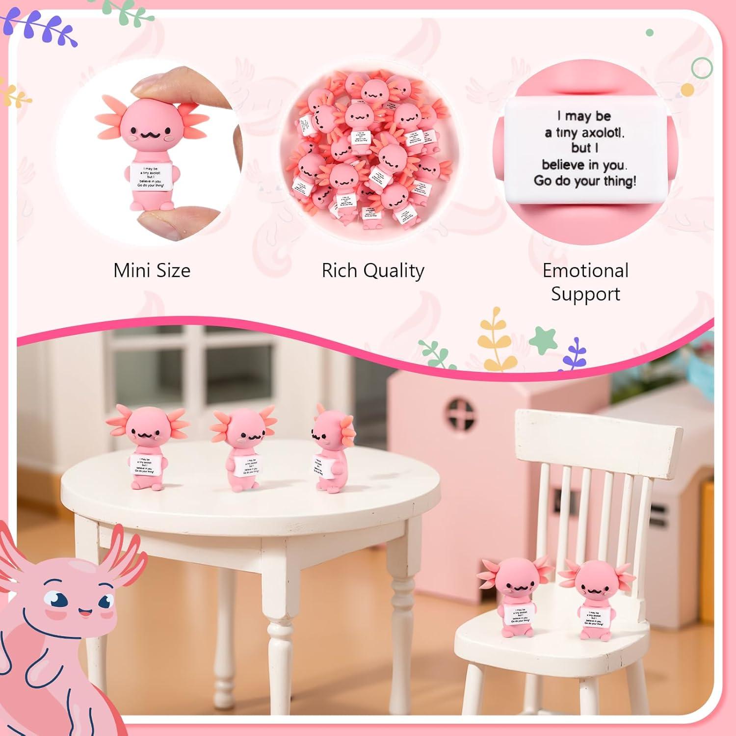 25 Mini Juguetes de Hule Axolote Gejoy - Regalos Motivacionales