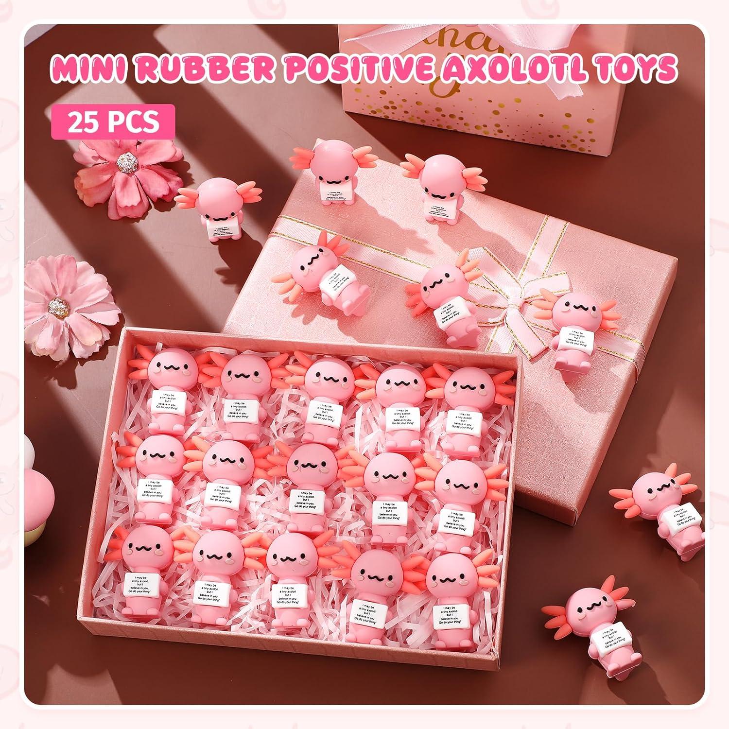 25 Mini Juguetes de Hule Axolote Gejoy - Regalos Motivacionales