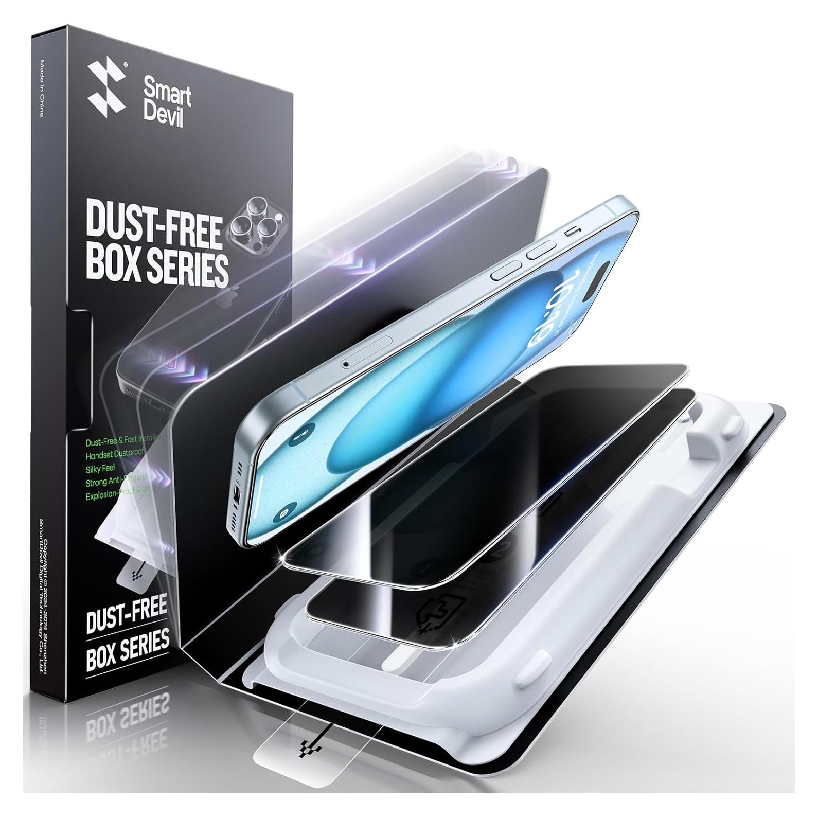 Protector de Pantalla SmartDevil para iPhone 15 Plus 2 Pzas