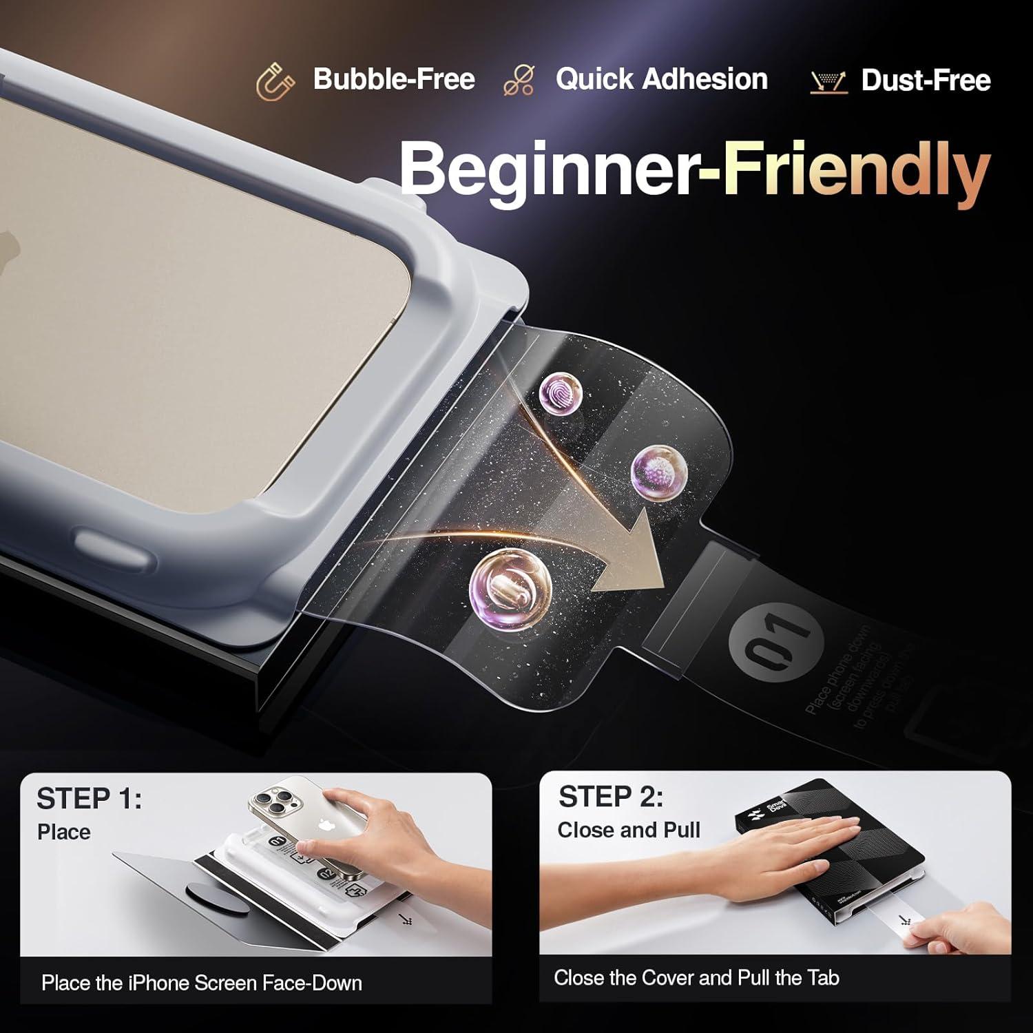 Protector de Pantalla SmartDevil para iPhone 15 Plus 2 Pzas