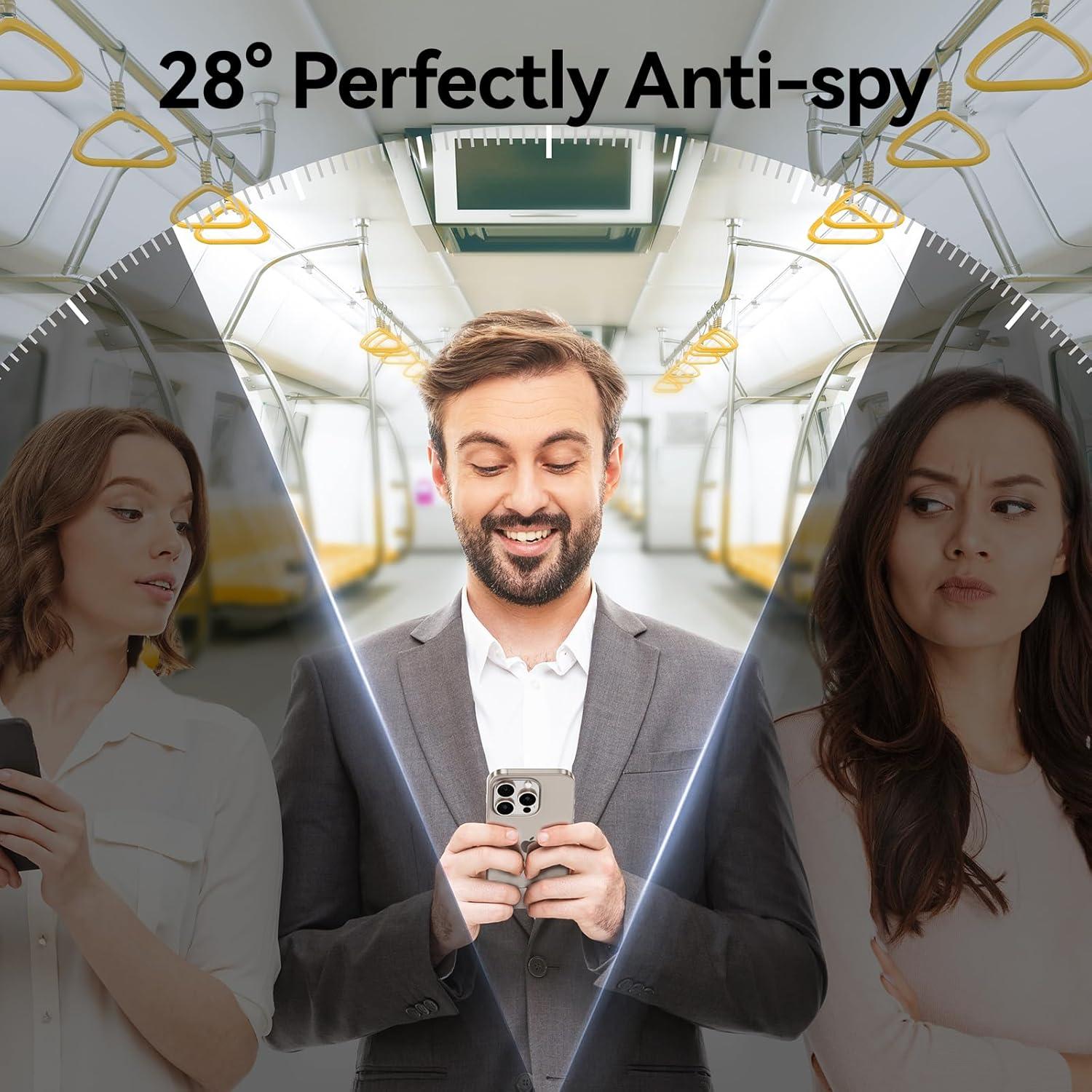 Protector de Pantalla Privado SmartDevil para iPhone 16 Pro 2Pack