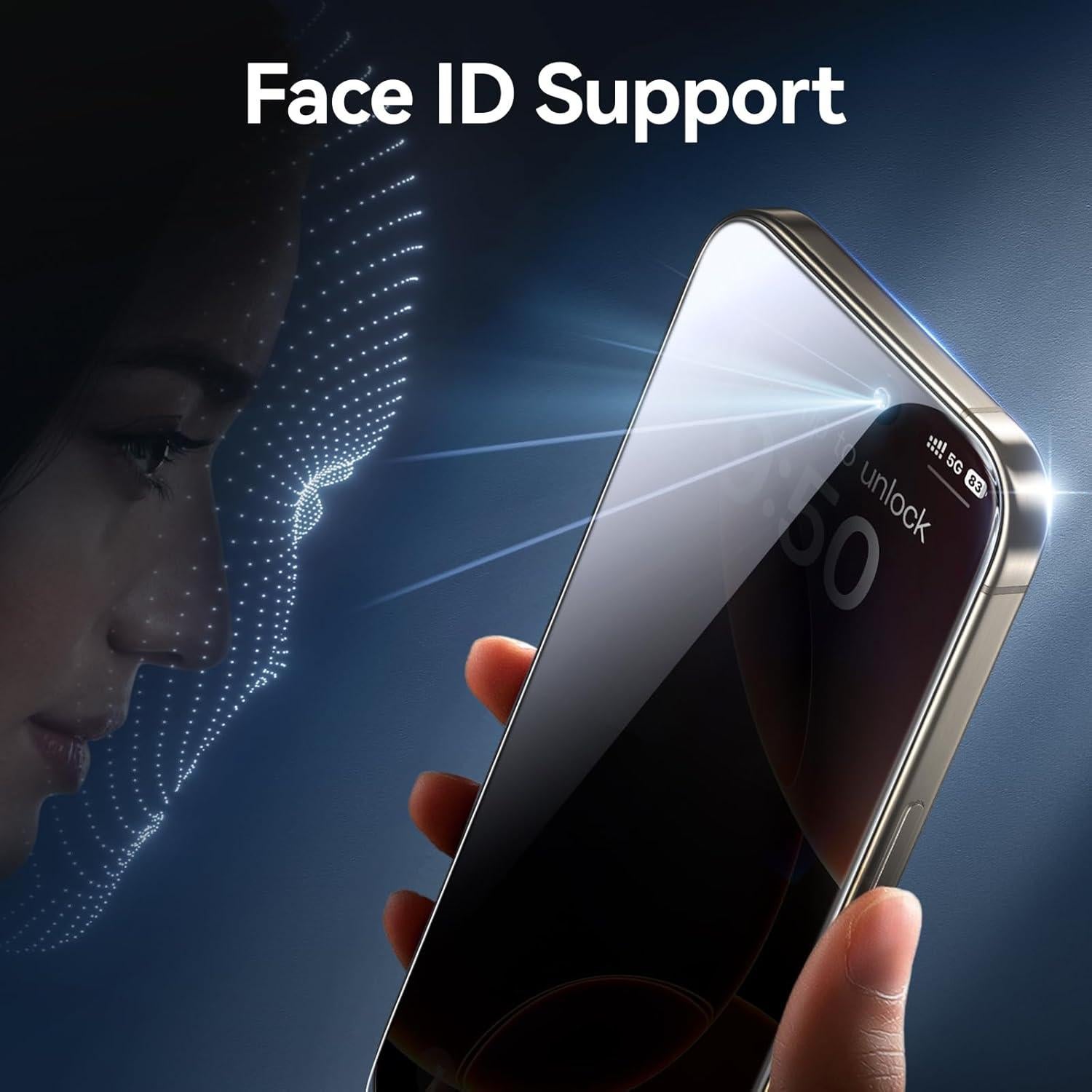 Protector de Pantalla Privado SmartDevil para iPhone 16 Pro 2Pack