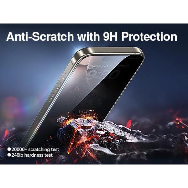 Protector de Pantalla Privado SmartDevil para iPhone 16 Pro 2Pack