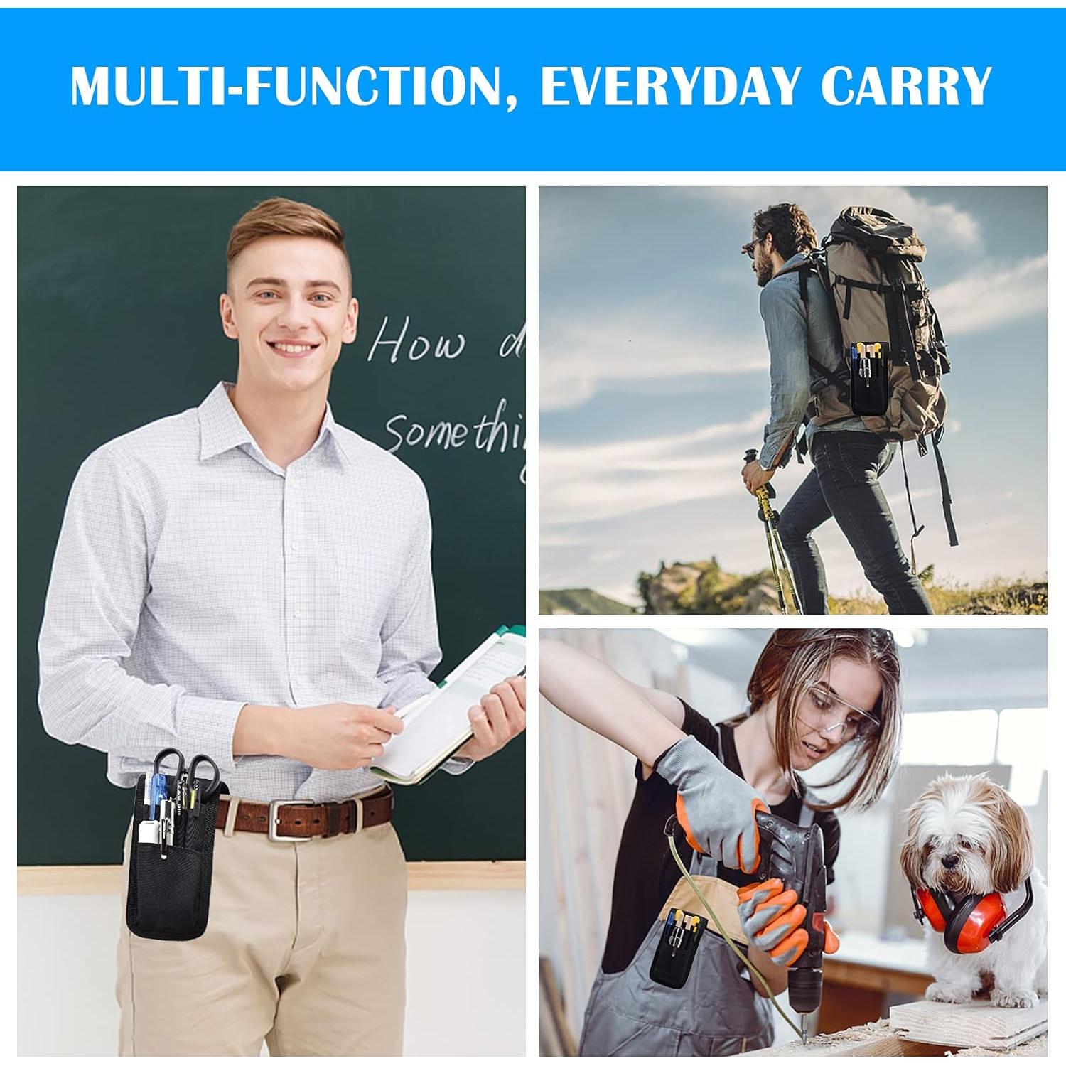 Soporte de Bolígrafo KATOLK Negro Multifuncional 6 Bolsillos