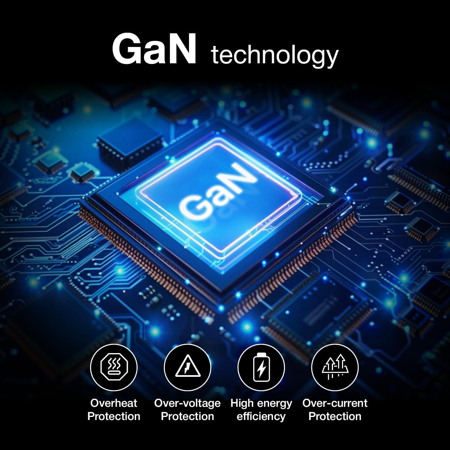 Cargador de pared Haribo 65W GaN 3 puertos USB-C/A rápido