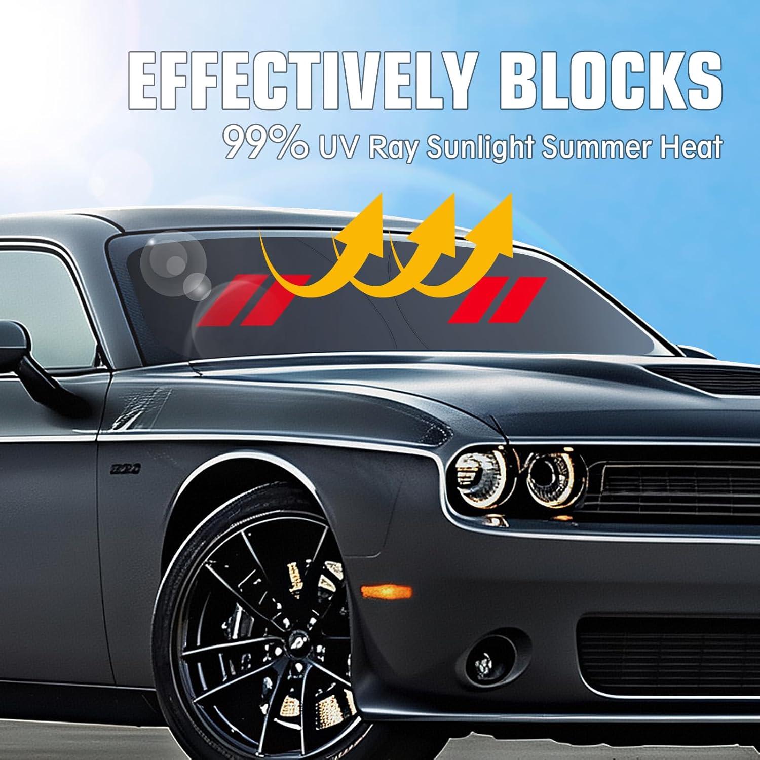 Protector Solar Plegable Qianjiang para Parabrisas Dodge Challenger 2015-2024