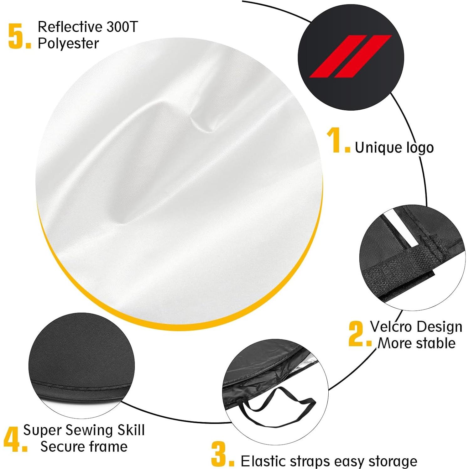 Protector Solar Plegable Qianjiang para Parabrisas Dodge Challenger 2015-2024