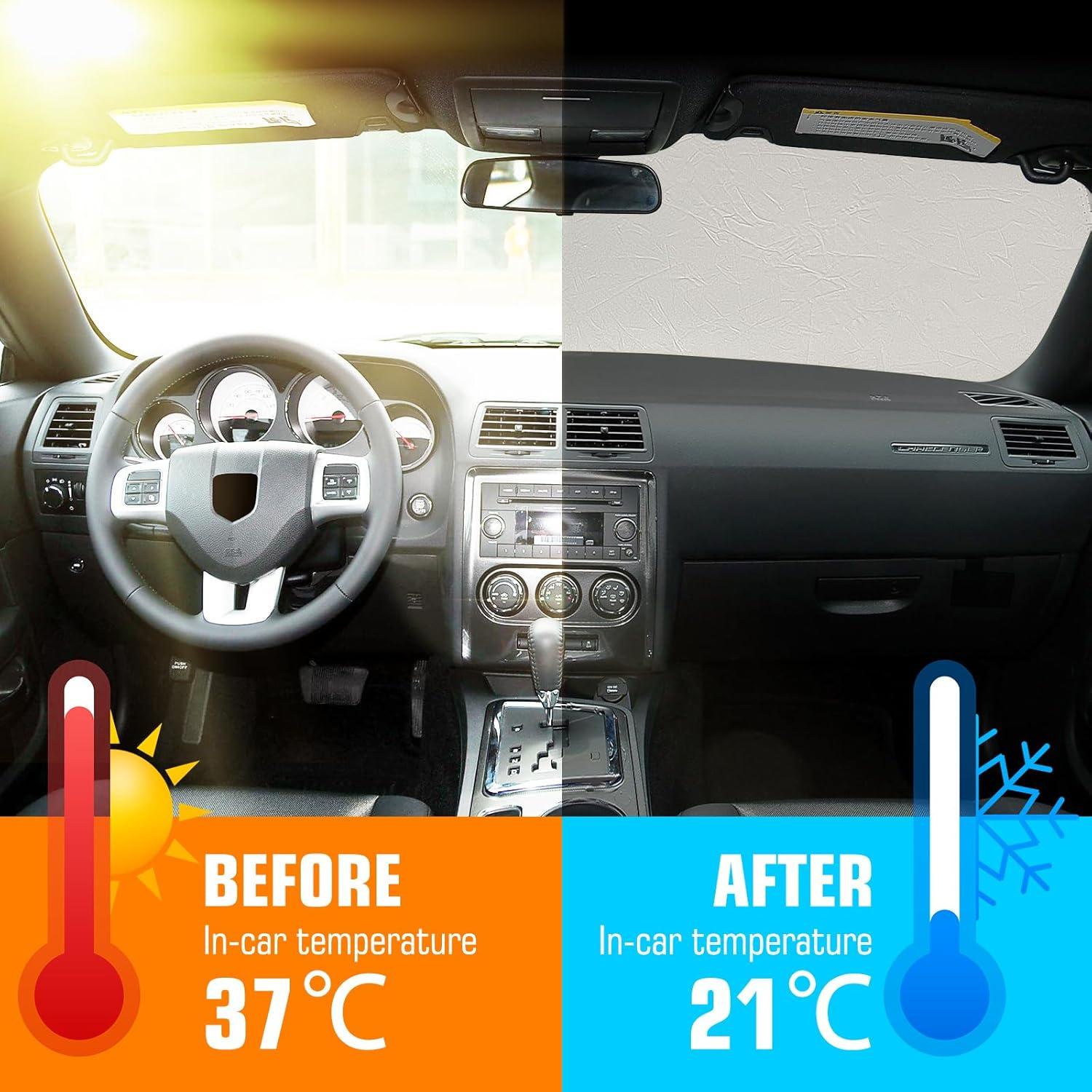 Protector Solar Plegable Qianjiang para Parabrisas Dodge Challenger 2015-2024