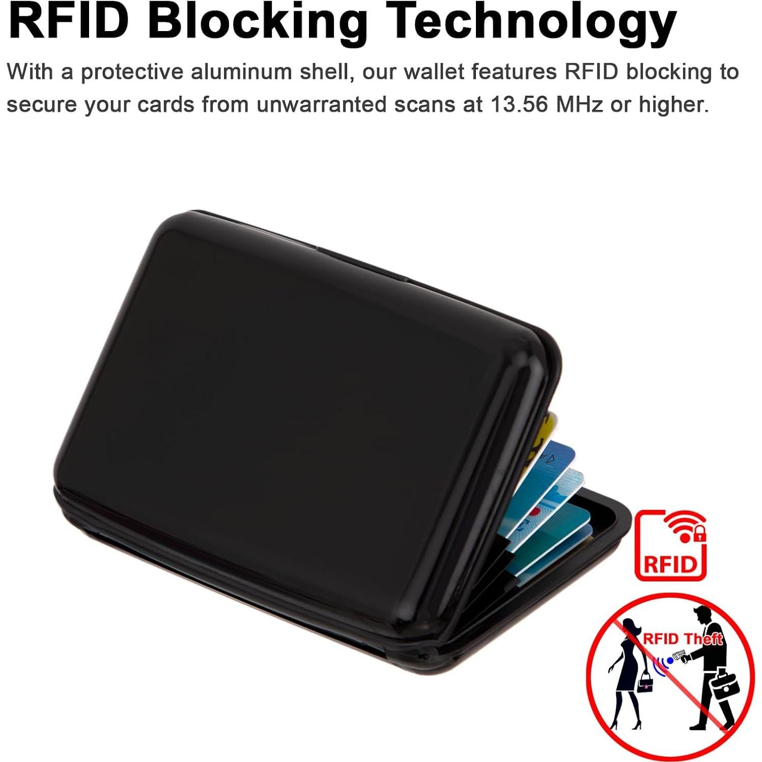 Portatarjetas de Crédito Kaabao K2022 con Bloqueo RFID Negro