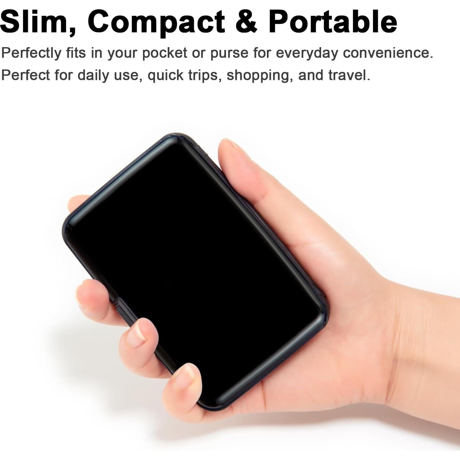 Portatarjetas de Crédito Kaabao K2022 con Bloqueo RFID Negro