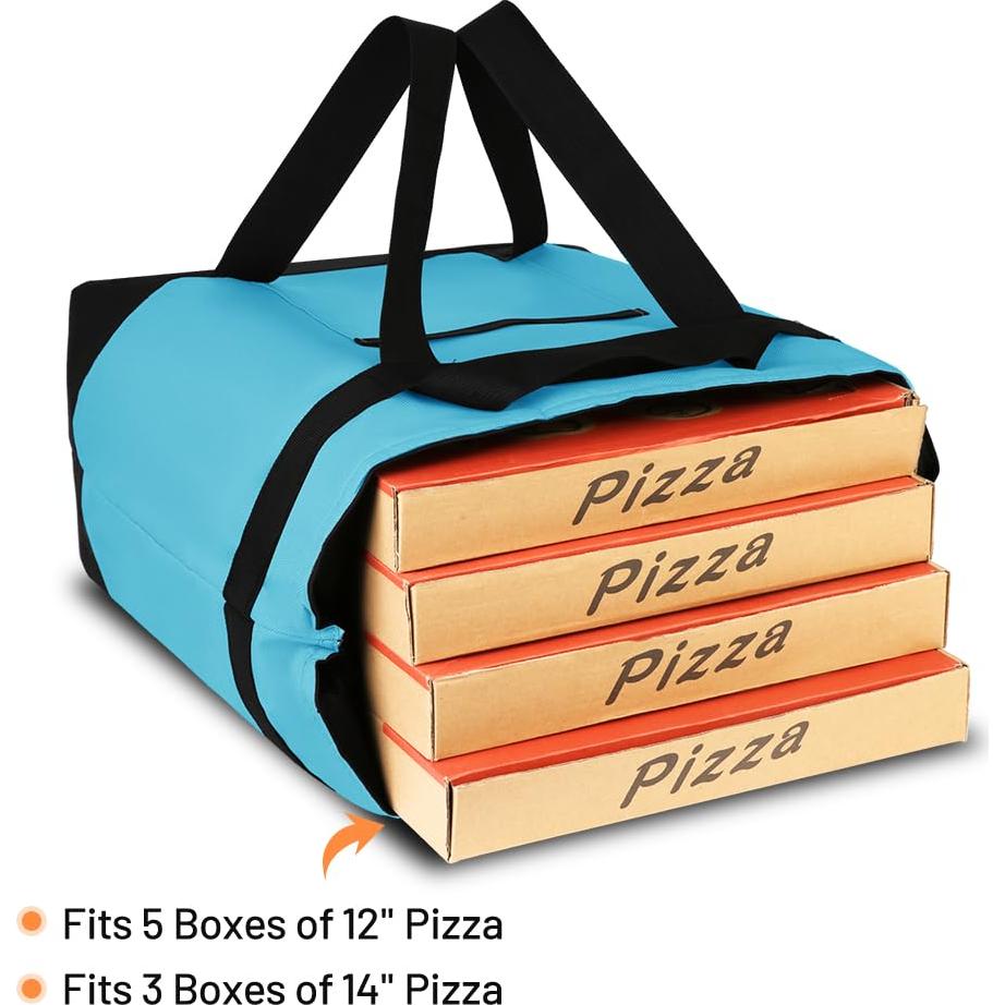 Bolsa Térmica Reutilizable 39L Azul para Comida y Compras