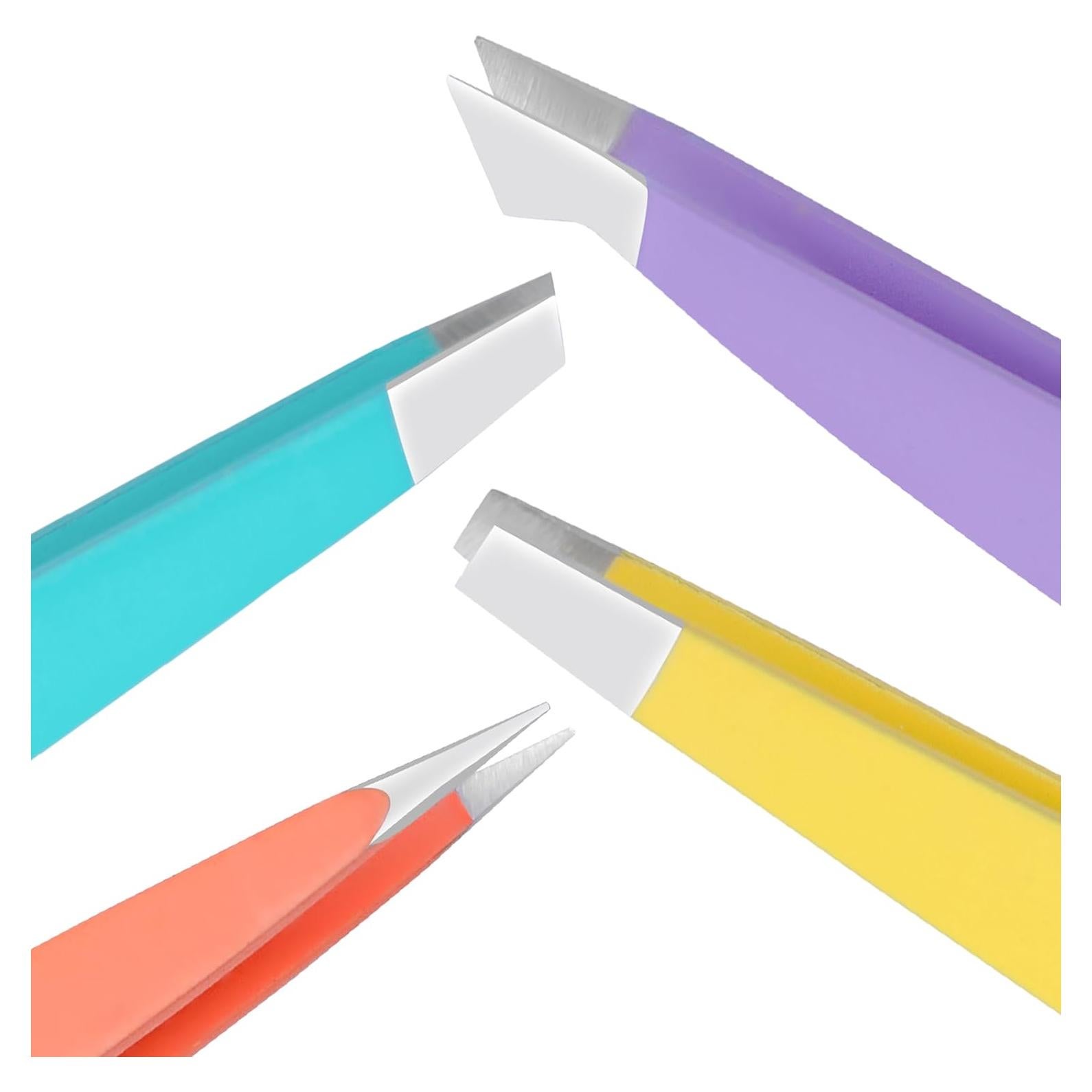 Juego de 4 Pinzas de Precisión SIVOTE Acero Inoxidable Pastel