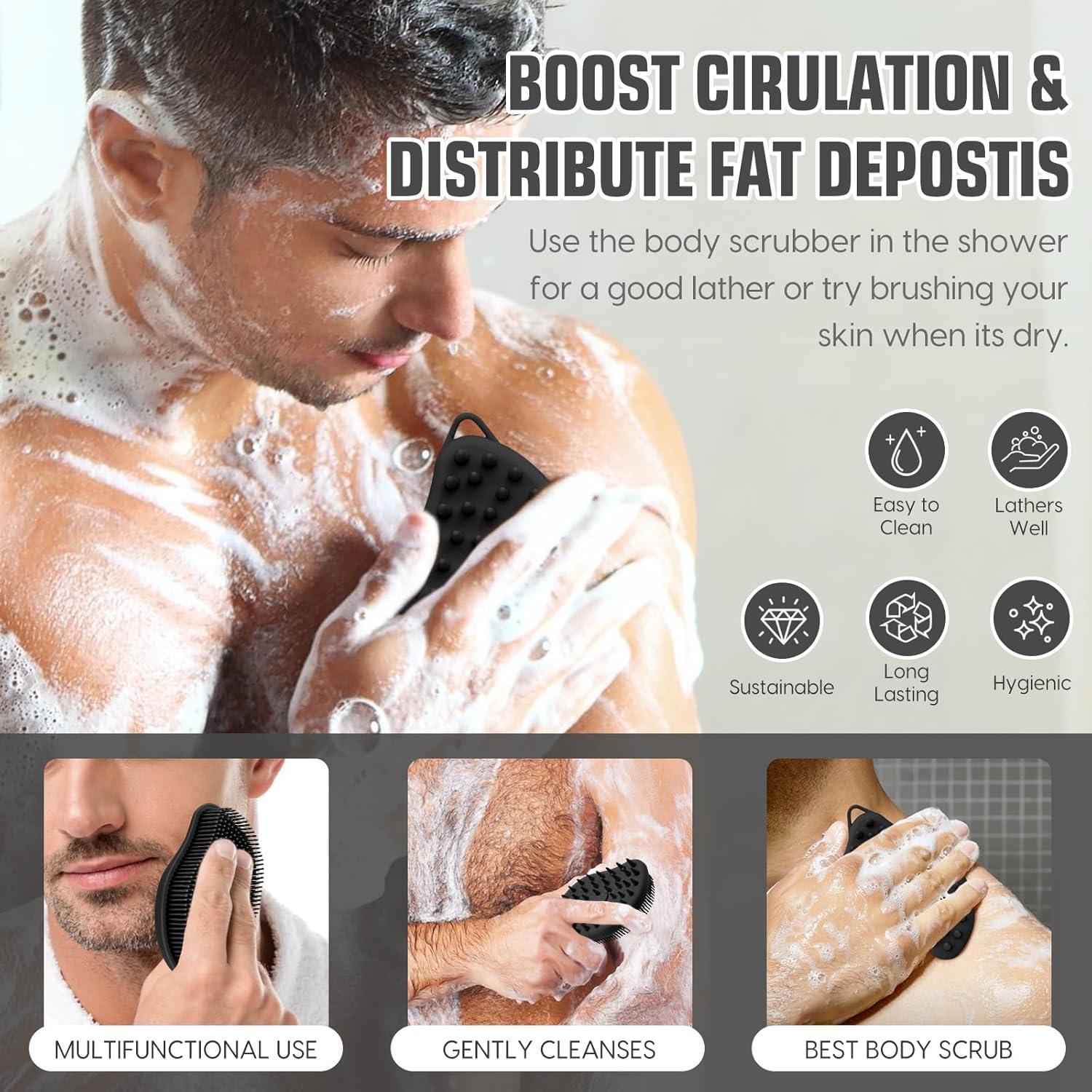 Esponja de Silicona Exfoliante Doble Cara VWMYQ 12.7x7.6cm