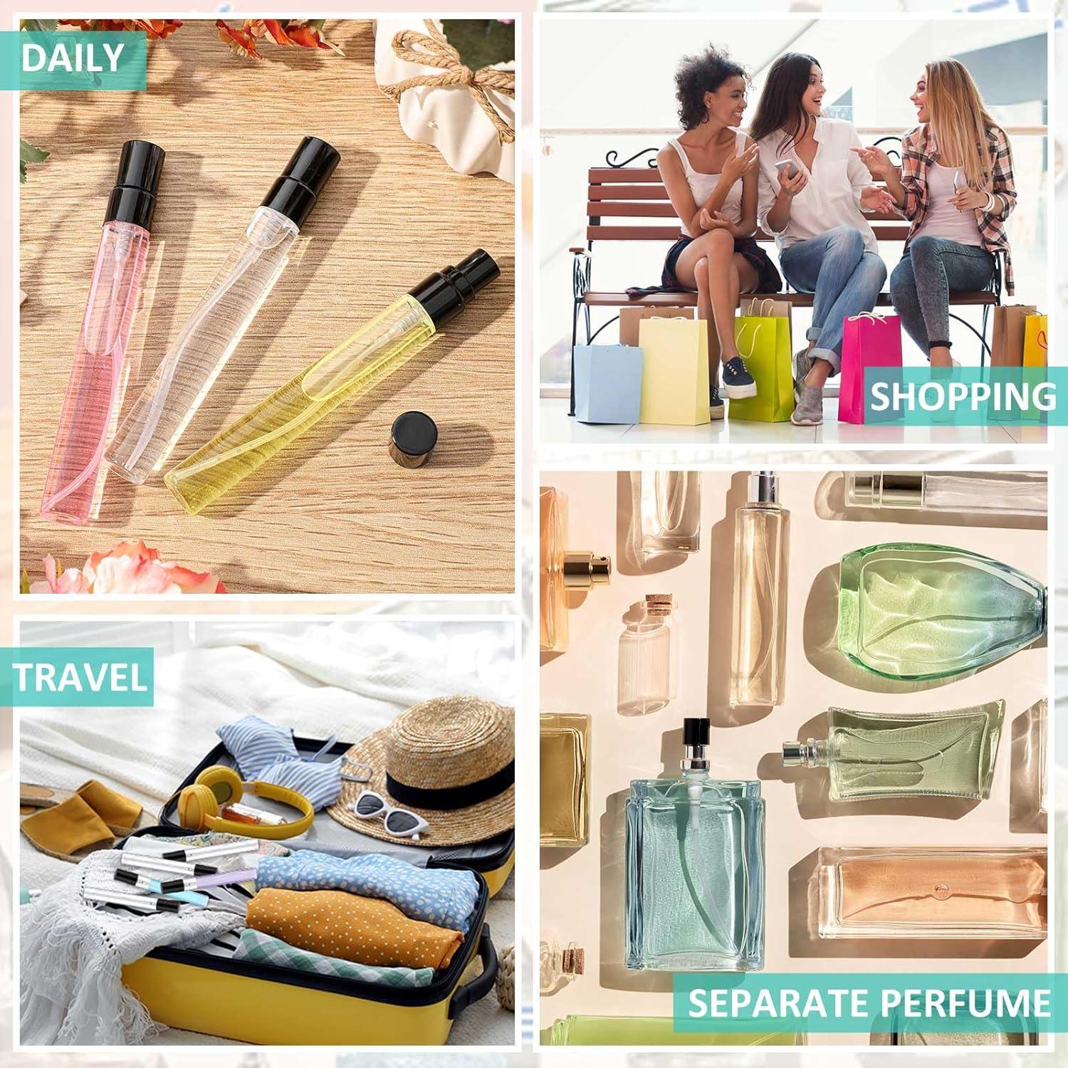 Zhehao 10 Botellas de Spray de Vidrio 10 ml Recargables