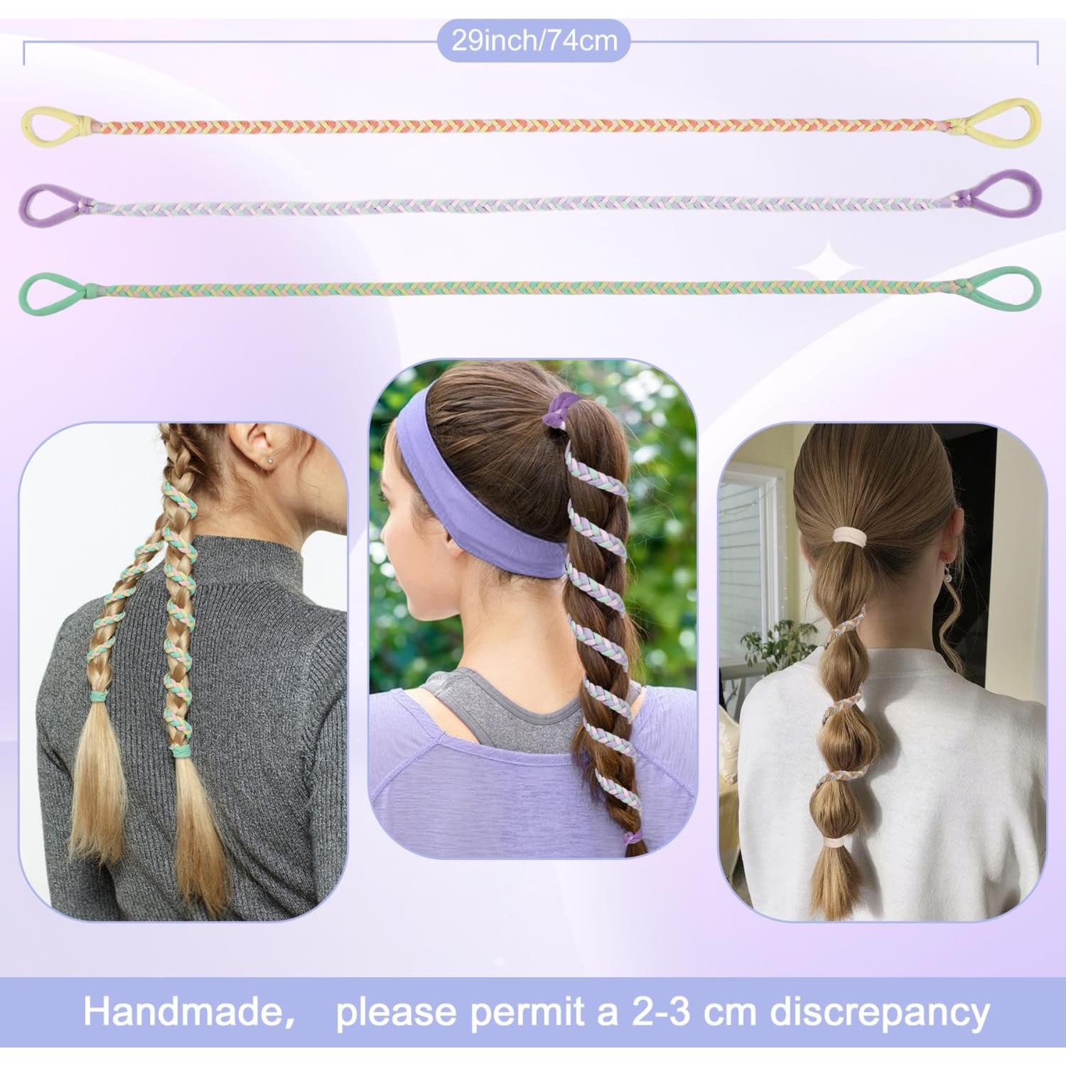 Gomas de Pelo Espirales AOCOROE 4 Pcs Color Brillante