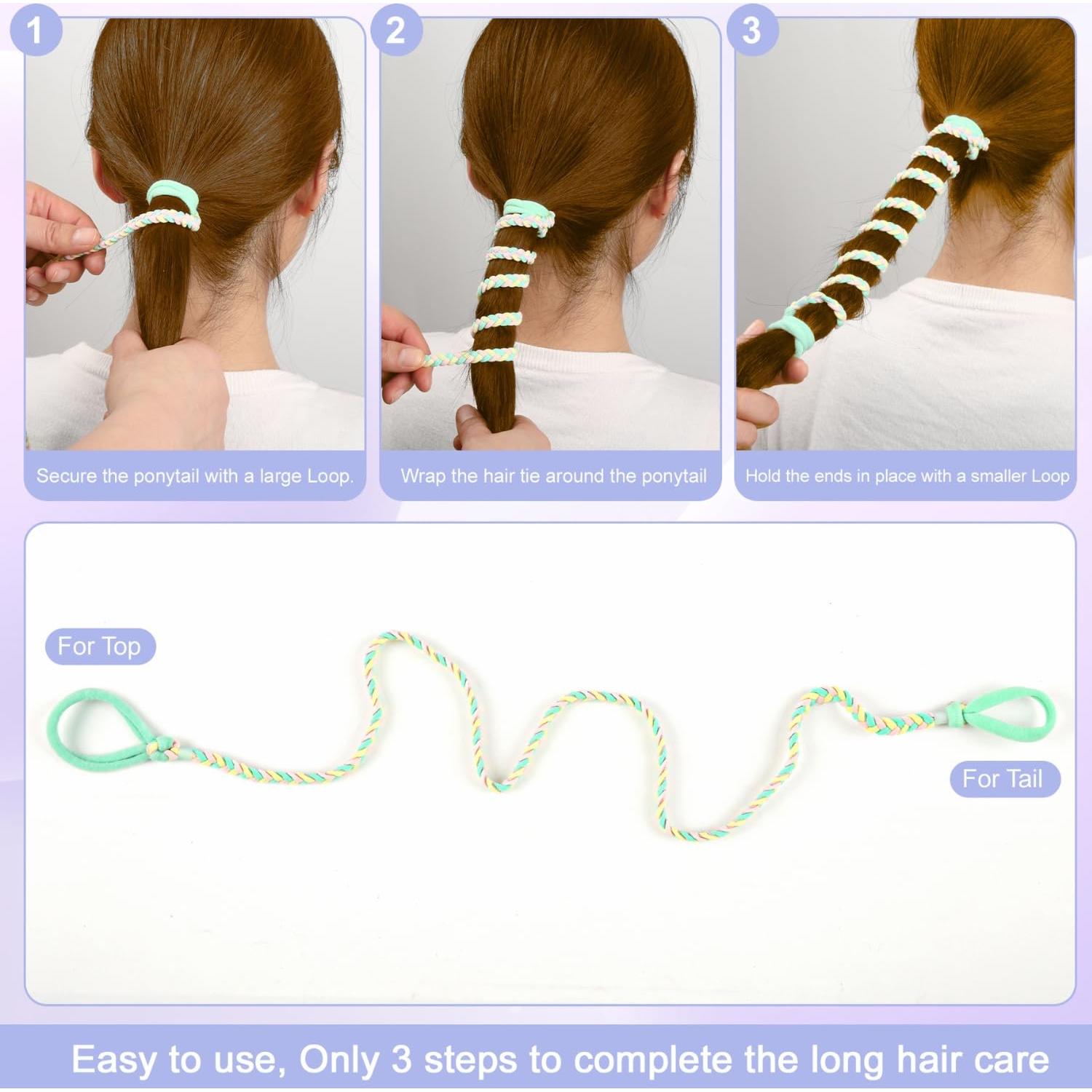 Gomas de Pelo Espirales AOCOROE 4 Pcs Color Brillante