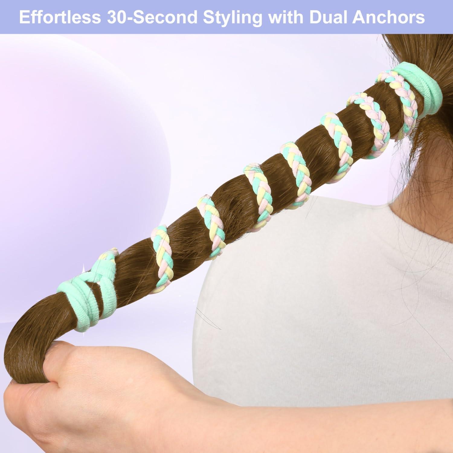 Gomas de Pelo Espirales AOCOROE 4 Pcs Color Brillante