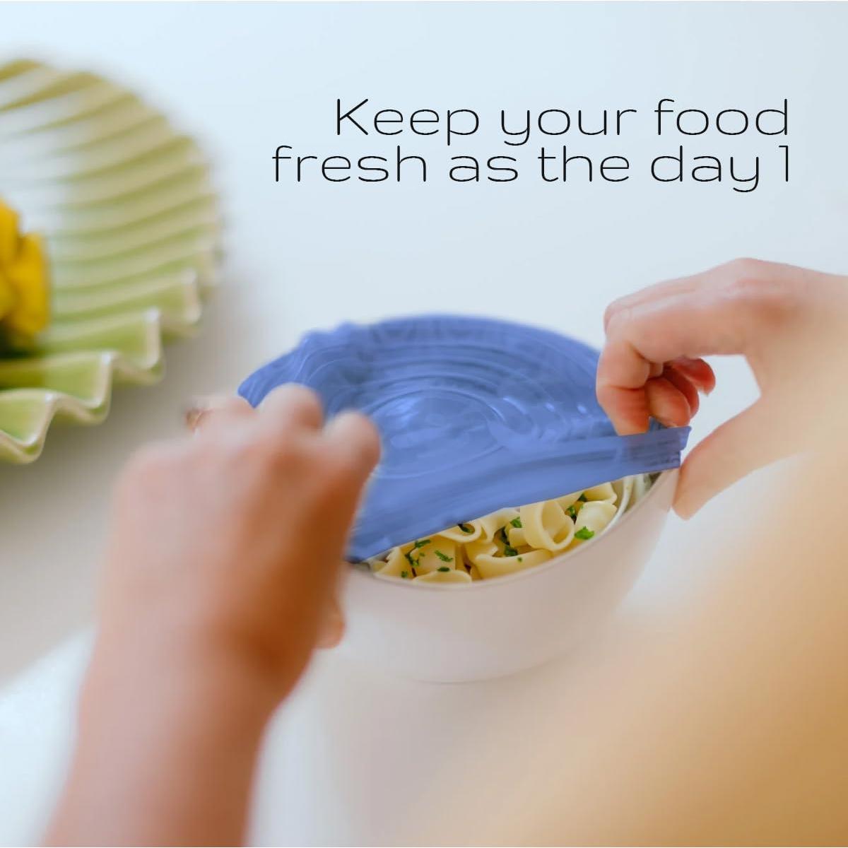 Tapa de Silicona Reutilizable Ceybo - 6 Pzs Azul Hermético