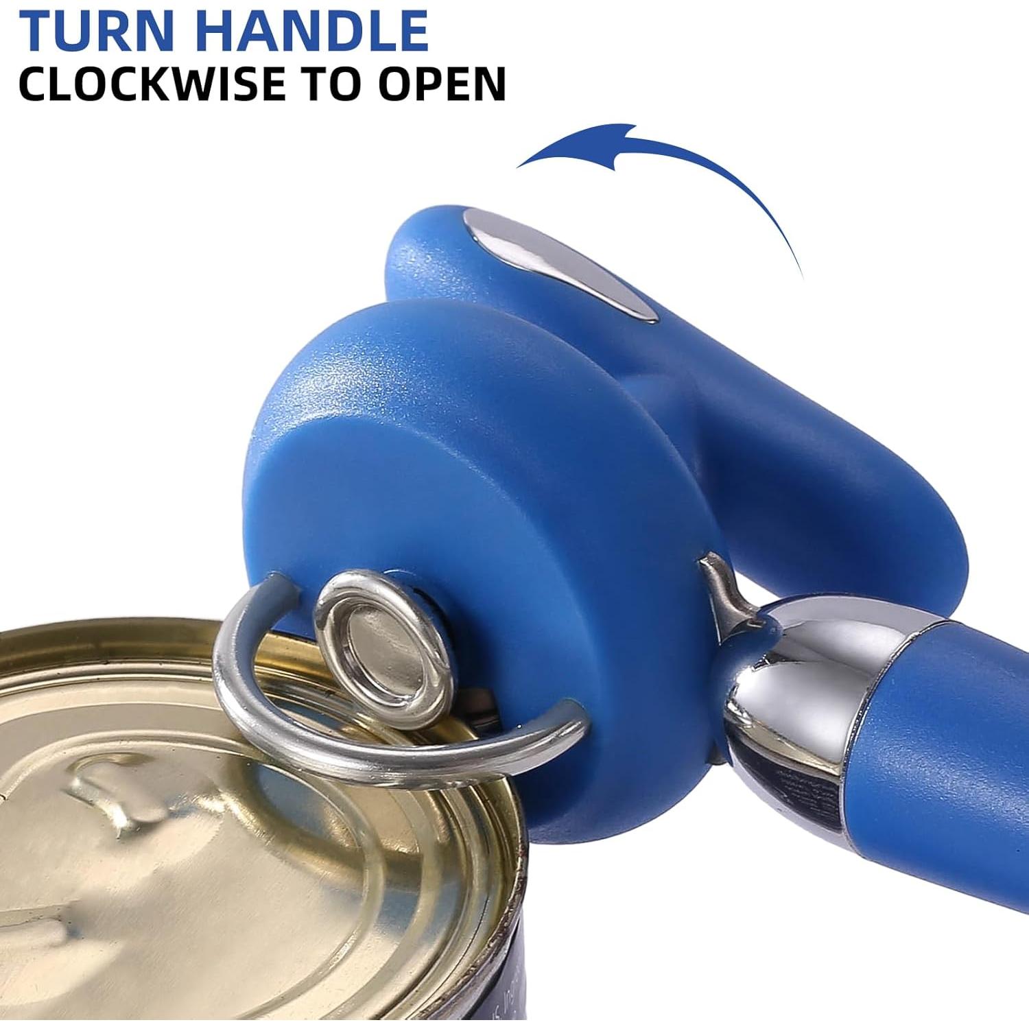 Abrelatas Manual Kitver de Acero Inoxidable, Mango Ergonómico