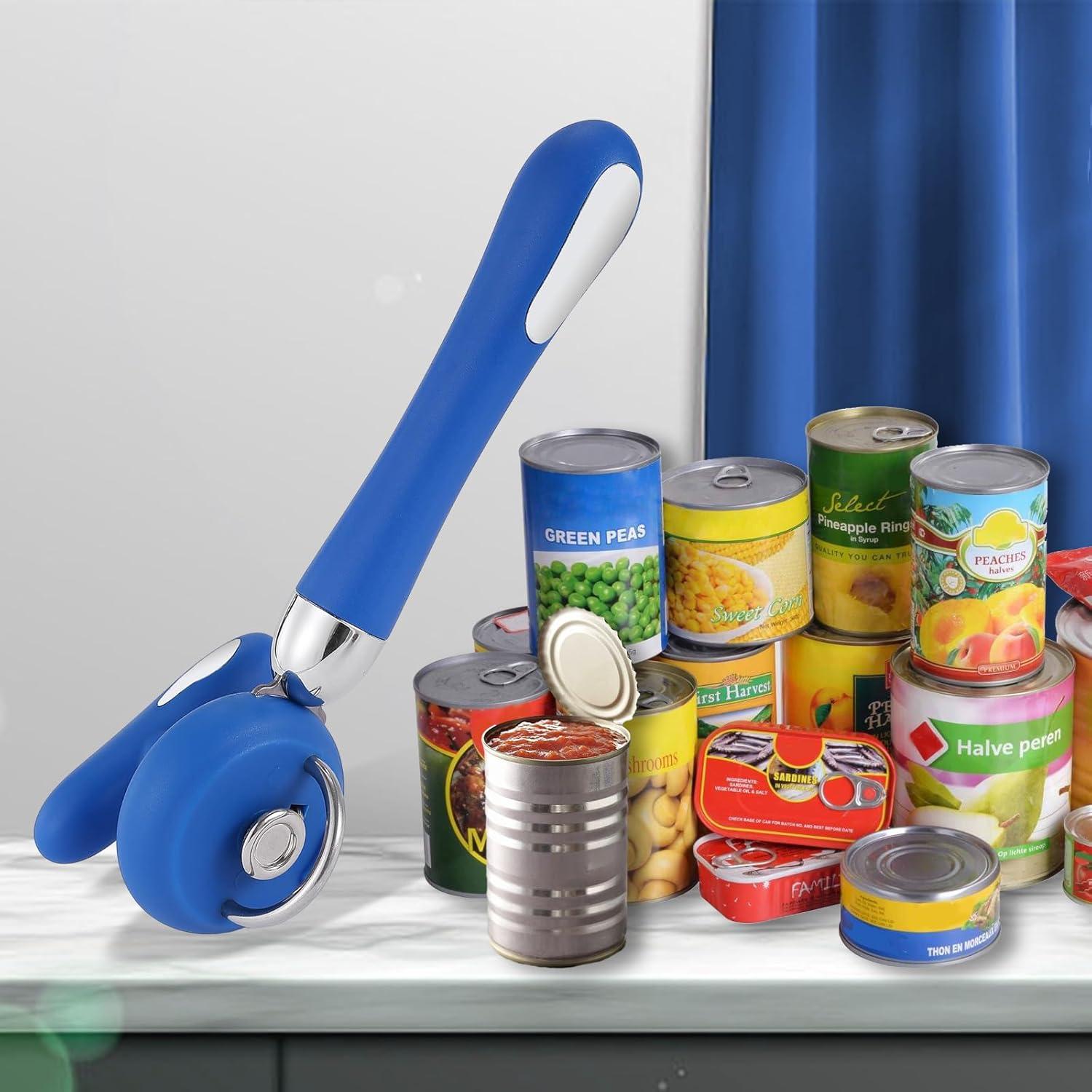 Abrelatas Manual Kitver de Acero Inoxidable, Mango Ergonómico