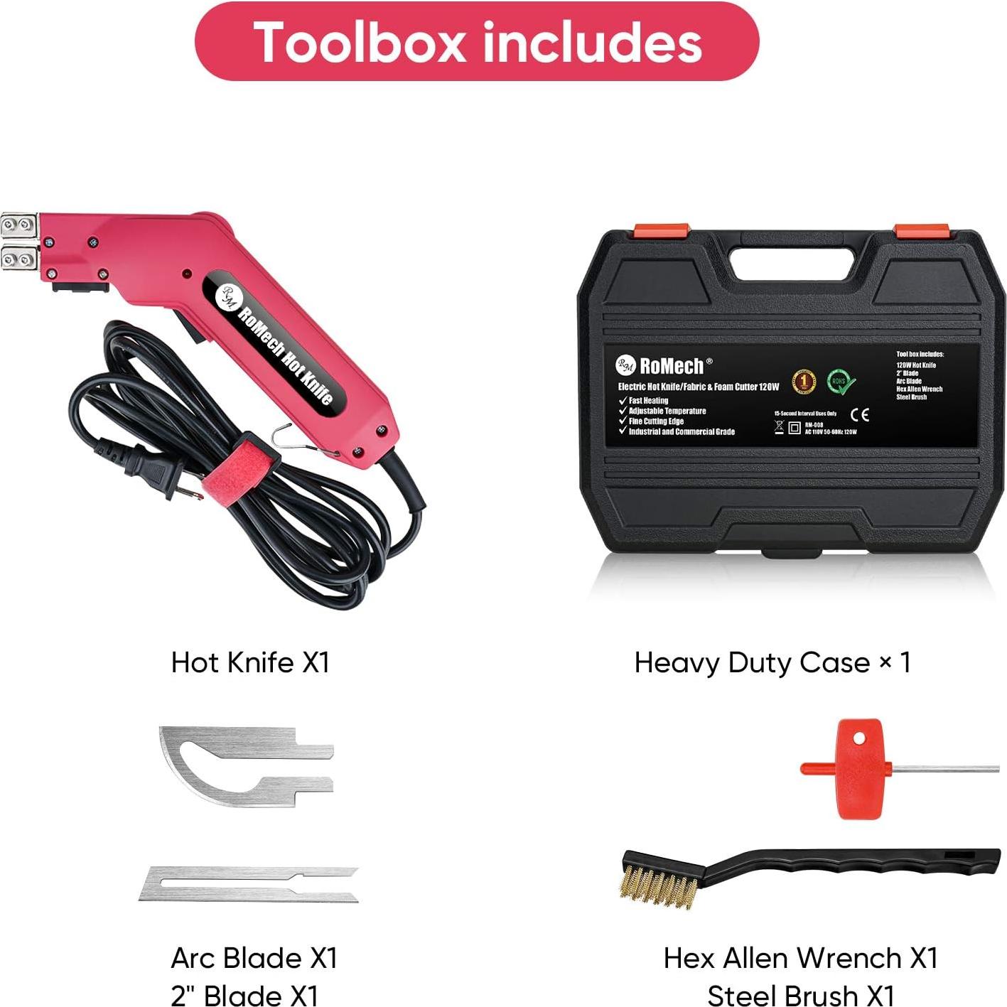 Cortador de Espuma Eléctrico ROMECH Pro 100W con Accesorios