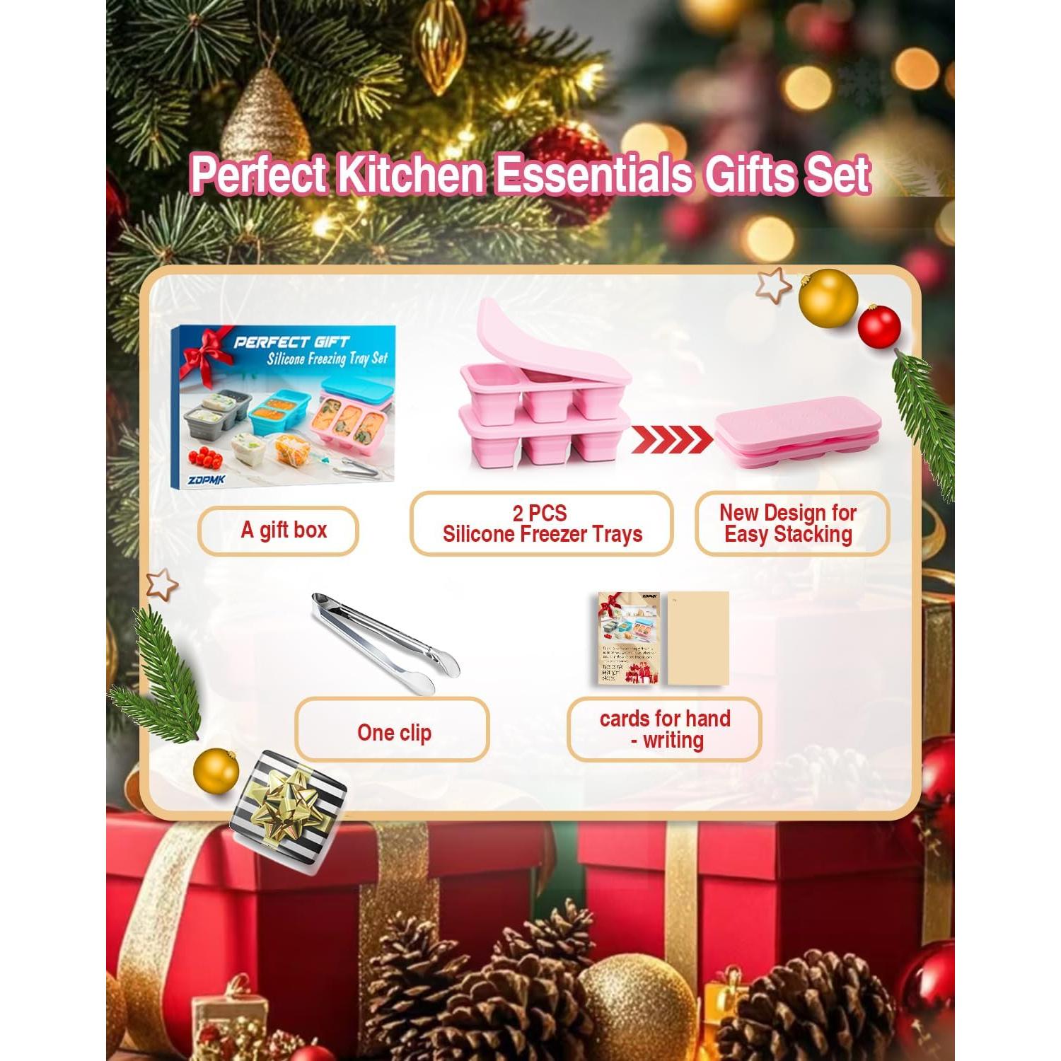 Bandejas de Congelador de Silicona ZDPMK 1 Taza Apilables