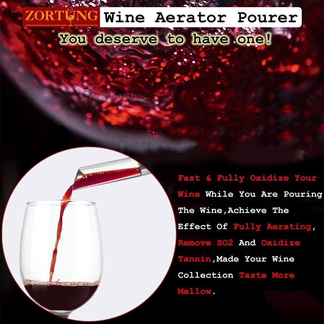 Aireador de Vino ZORTUNG Tubo de Acero Inoxidable 17cm