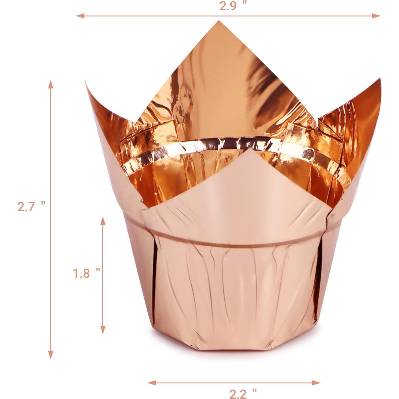 EUSOAR 50 Tazas de Aluminio Desechables 3.5oz para Postres