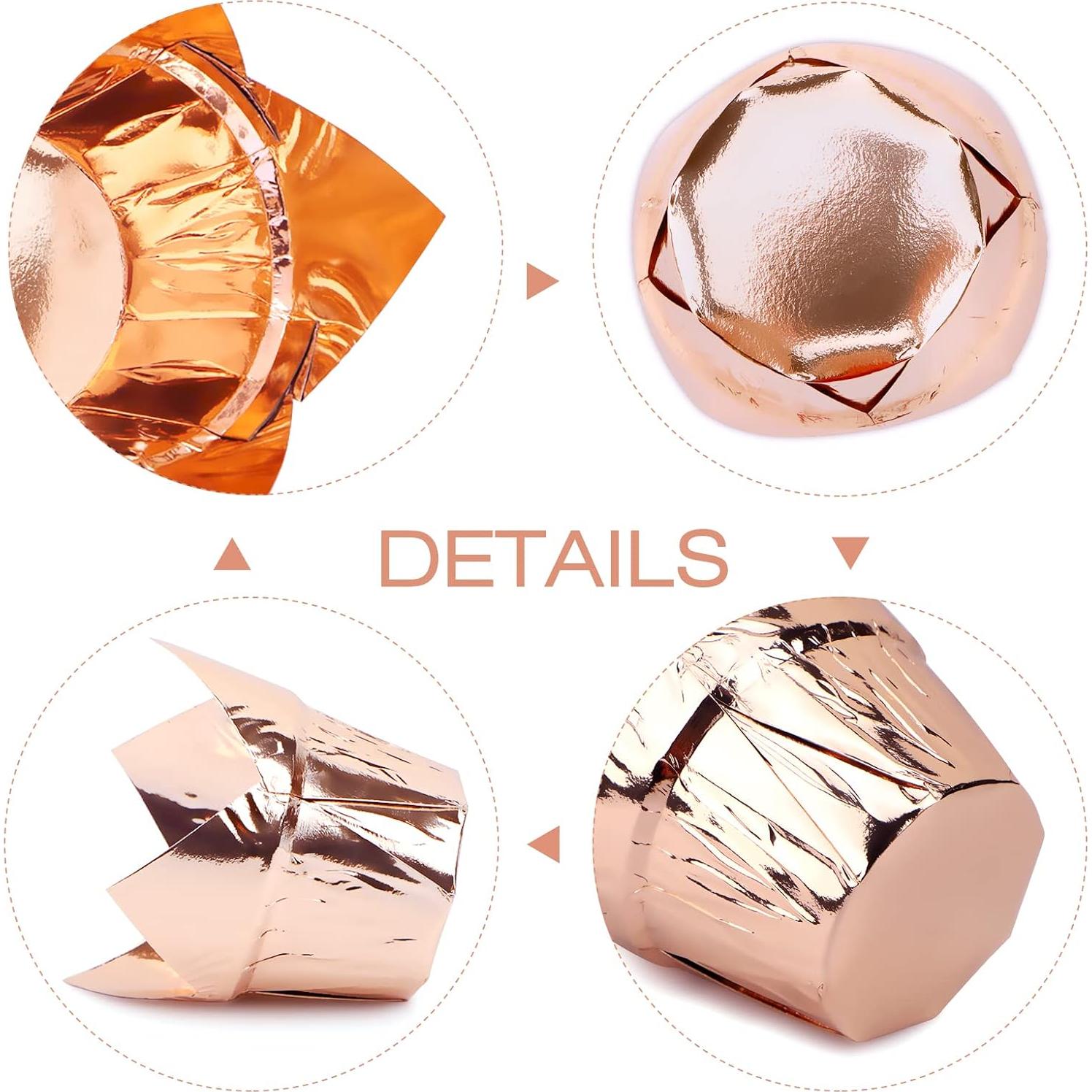 EUSOAR 50 Tazas de Aluminio Desechables 3.5oz para Postres