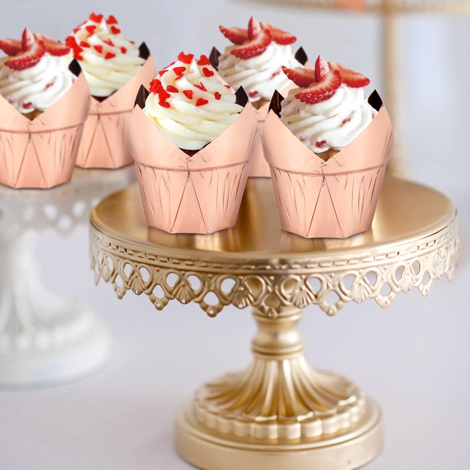 EUSOAR 50 Tazas de Aluminio Desechables 3.5oz para Postres