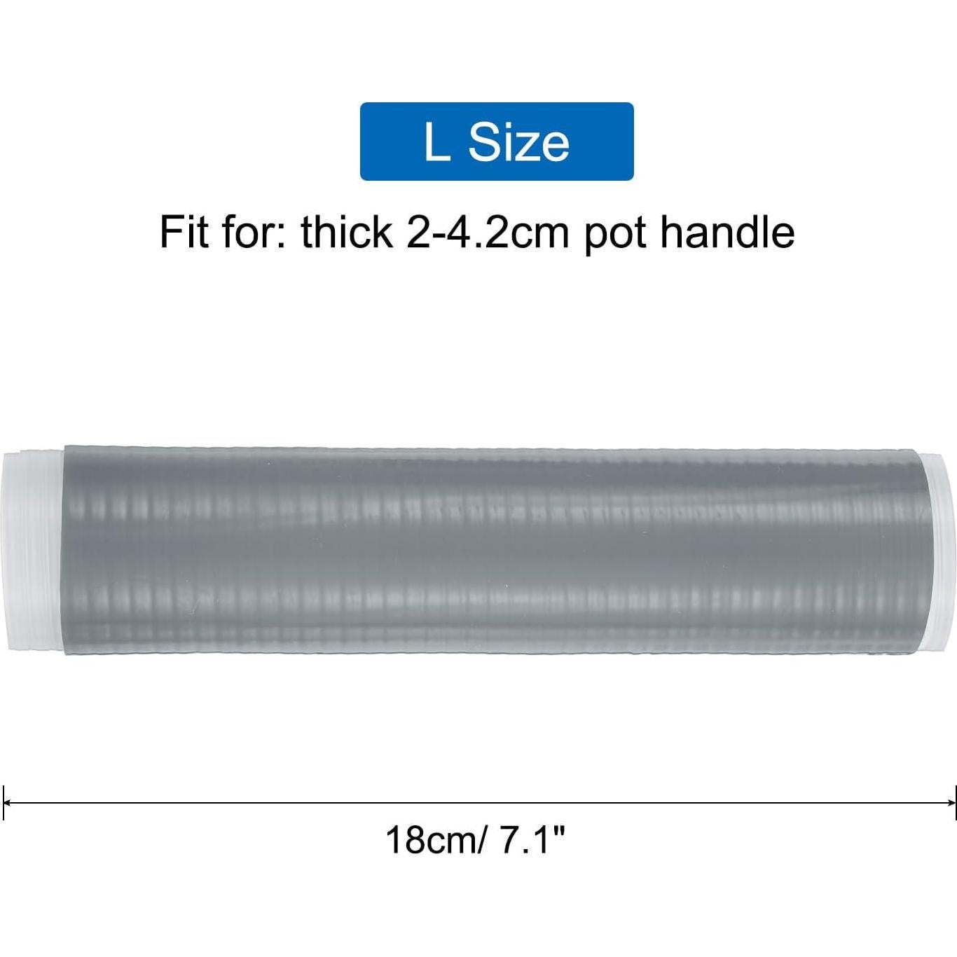 Manga de Silicona para Mango de Sartén uxcell Gris L