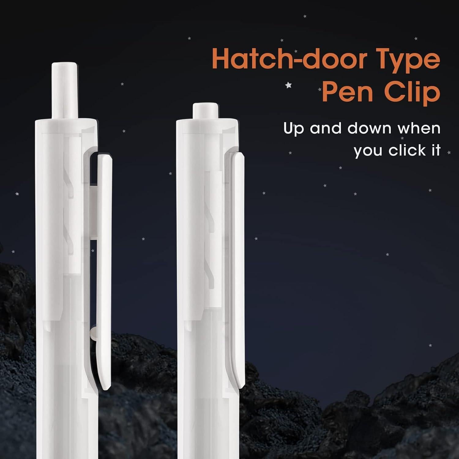 Bolígrafos de Gel WRITECH Retráctiles 0.5mm Tinta Negra Set 8 Unidades