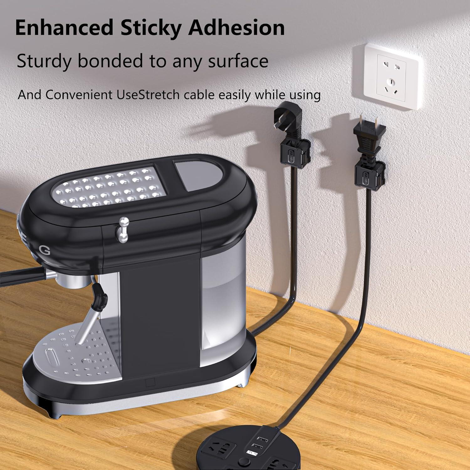 Organizador de Cables Adhesivo Kailfee - 6 Clips Magnéticos