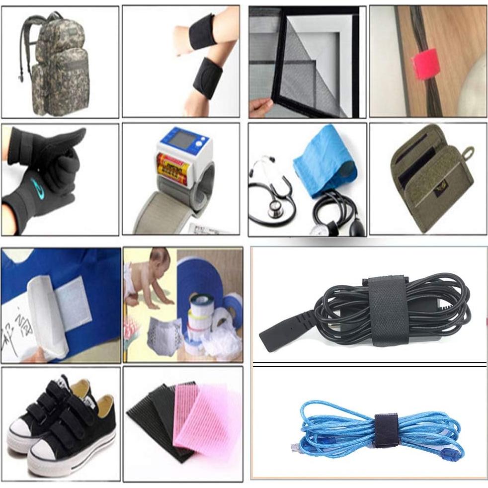 Correas de Cable Reutilizables HUAPX 2.5x20 cm Paquete de 10