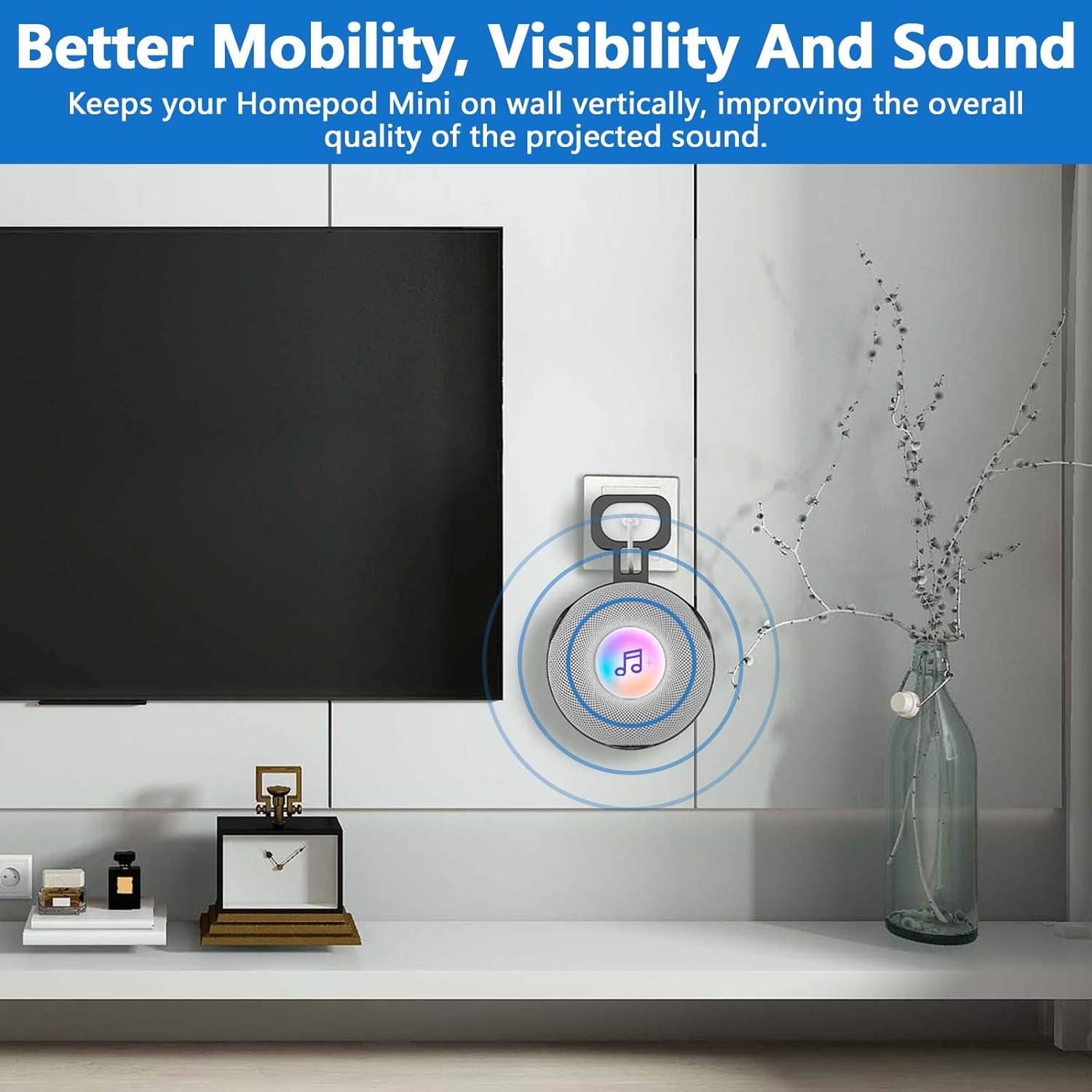 Soporte de Montaje en Pared CUHIOY para HomePod Mini Negro