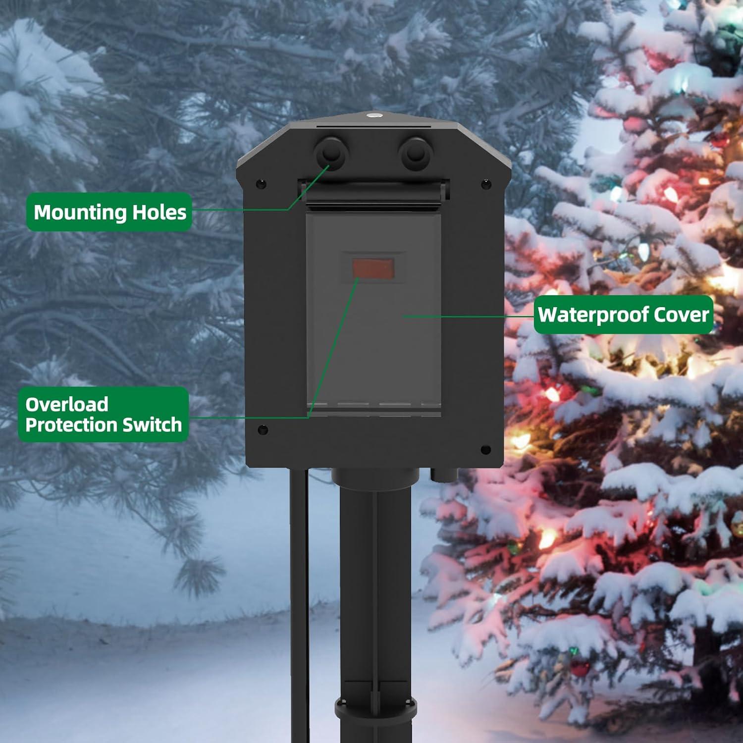 Toma de Corriente Exterior a Prueba de Agua Tiffcofio 25 pies