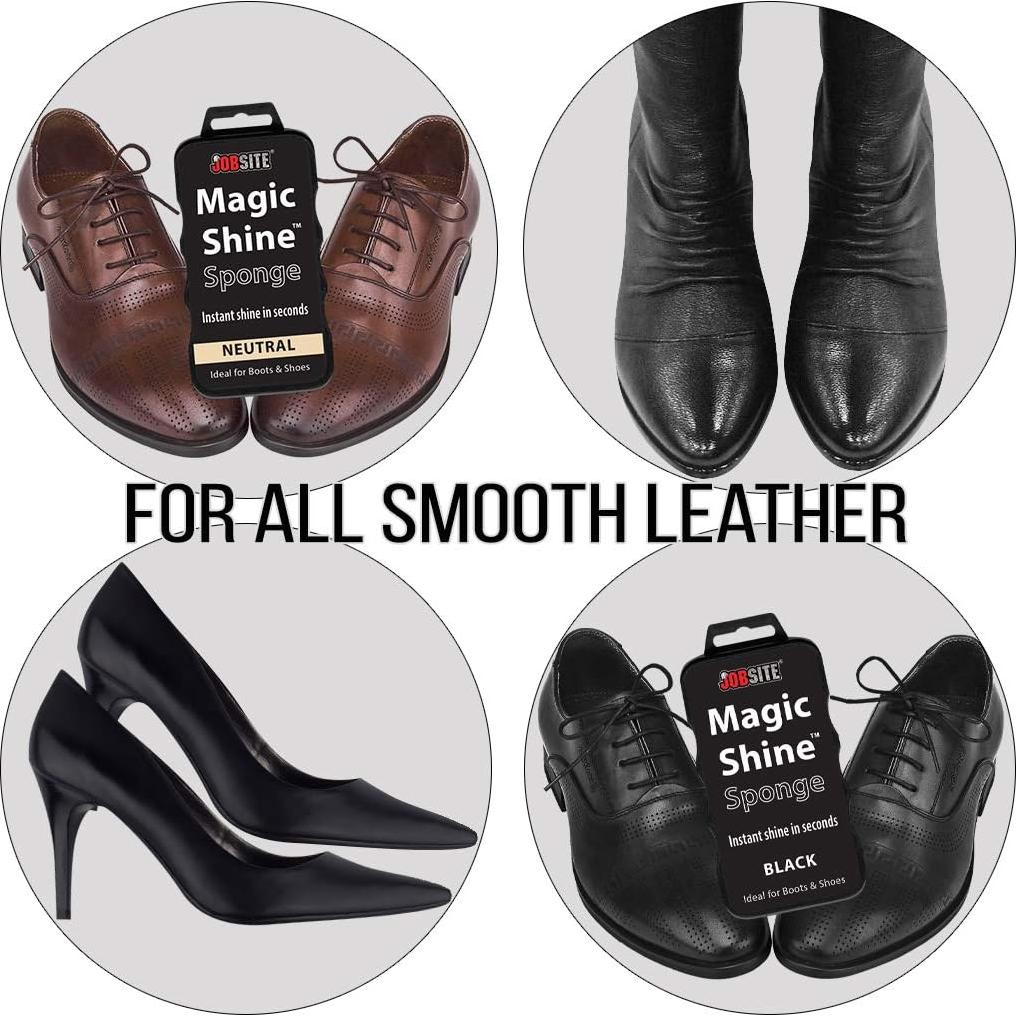 Esponja de Brillo Instantáneo JobSite para Zapatos y Botas - Negro